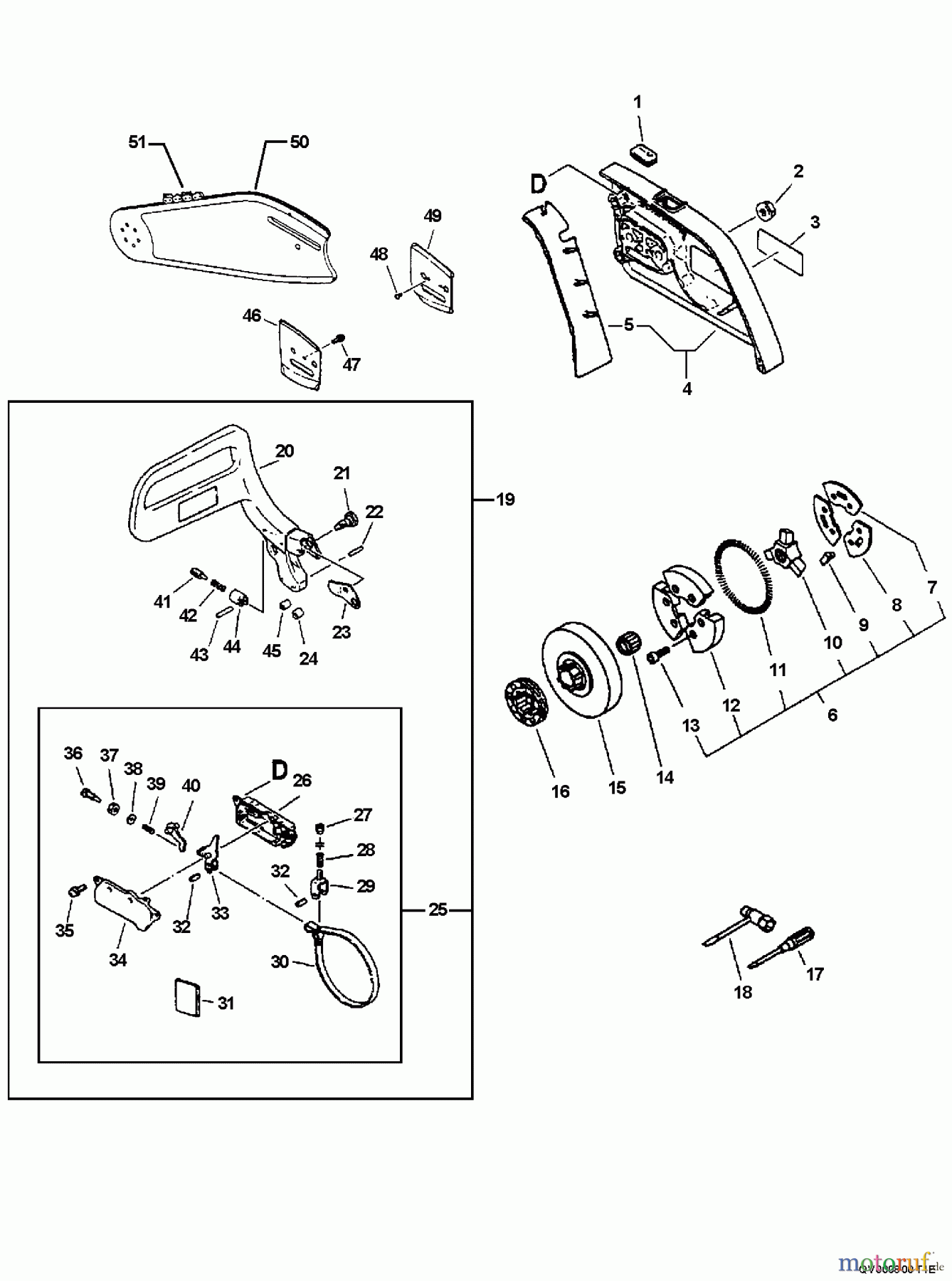  Echo Rettungssäge QV-8000  Clutch, Cutting Attachment, Chain Brake