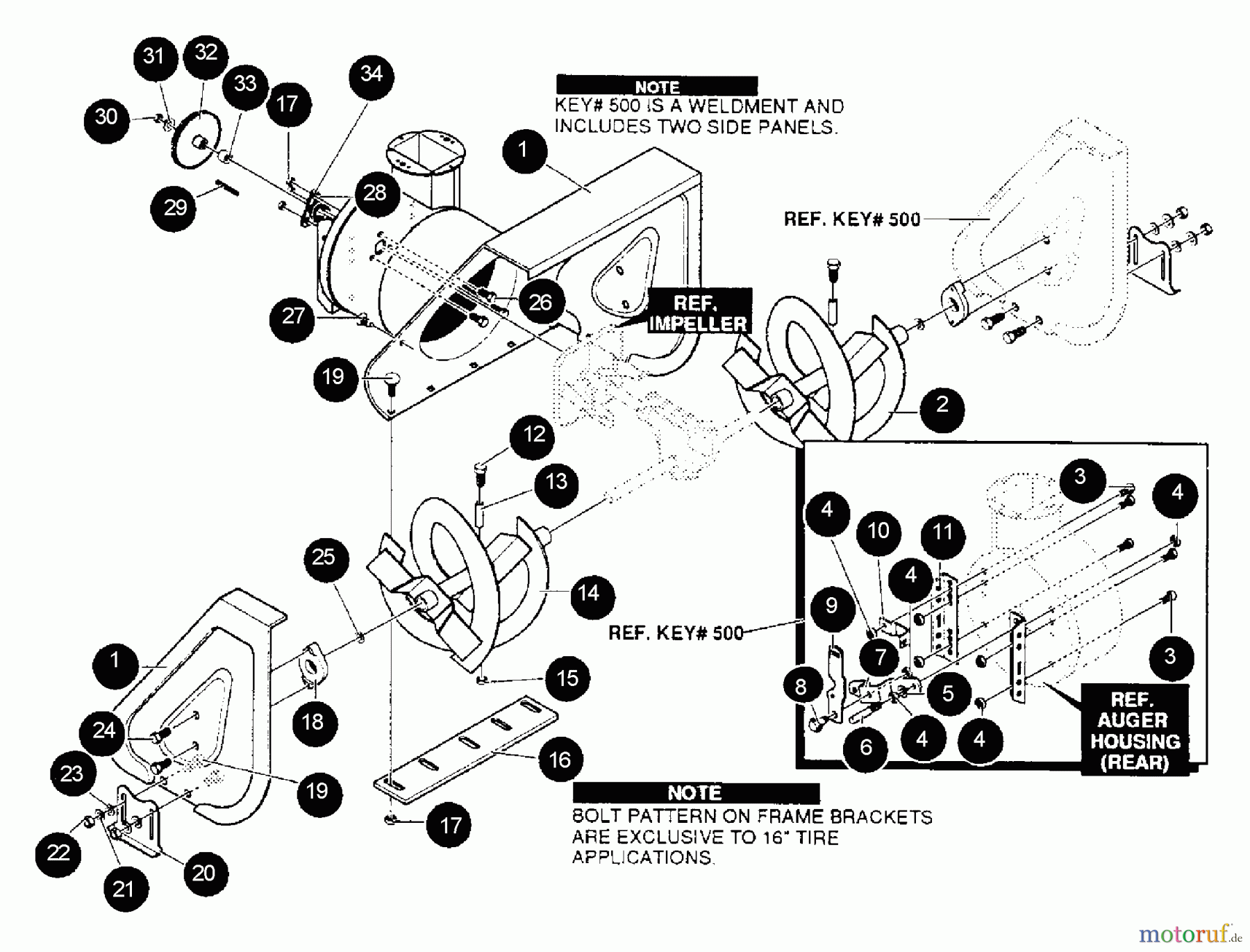 Echo Schneefräsen ST-8027 - Echo Snow Thrower Auger Assembly