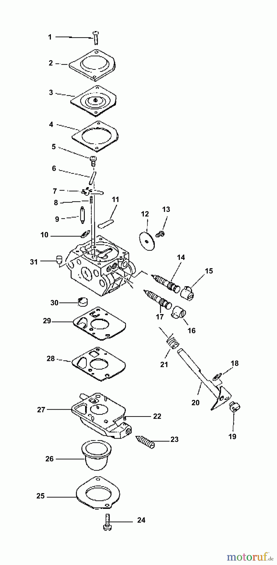  Echo Trimmer, Faden / Bürste GT-2000 - Echo String Trimmer (Type 1E) Carburetor  S/N: 229419_Up