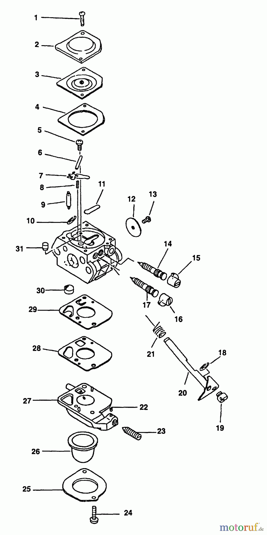  Echo Trimmer, Faden / Bürste GT-2000SB - Echo String Trimmer (Type 1E) Carburetor -- C1U-K52  S/N: 501001 - 999999