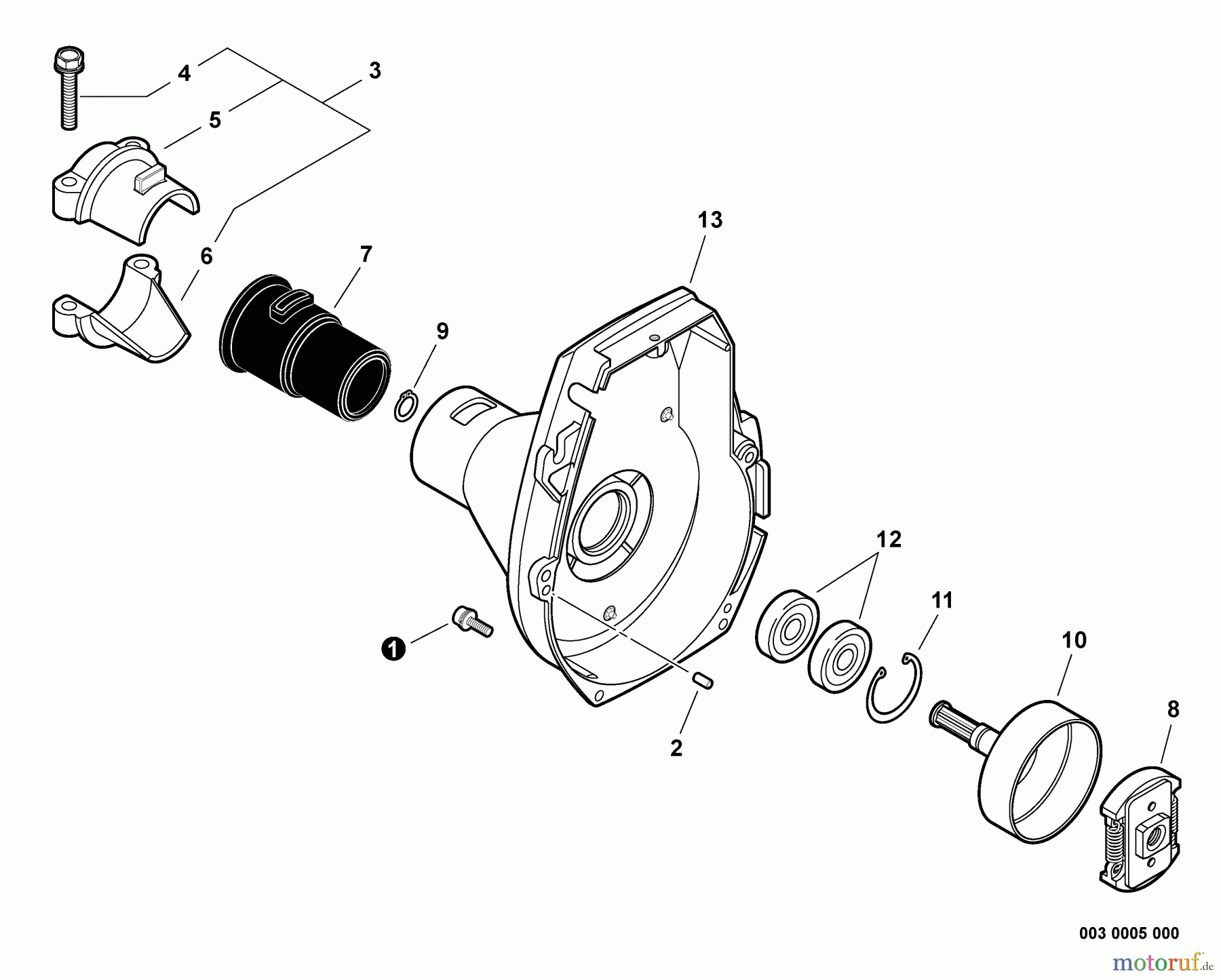 Echo Trimmer, Faden / Bürste SRM-210 - Echo String Trimmer, S/N:07001001 - 07999999 Fan Case, Clutch