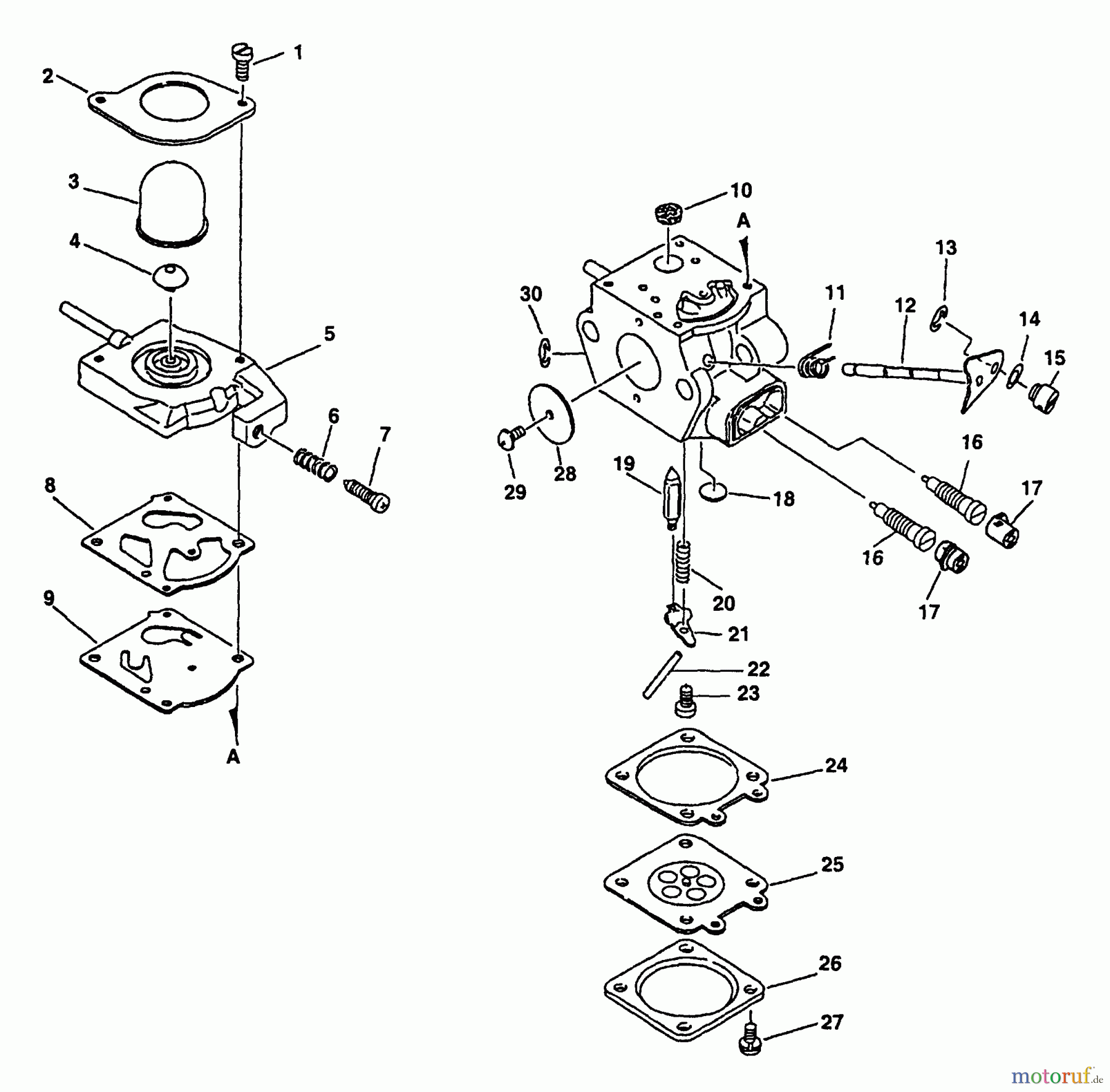  Echo Trimmer, Faden / Bürste SRM-2400 - Echo String Trimmer (Type 1) Carburetor  S/N: 161629_Up