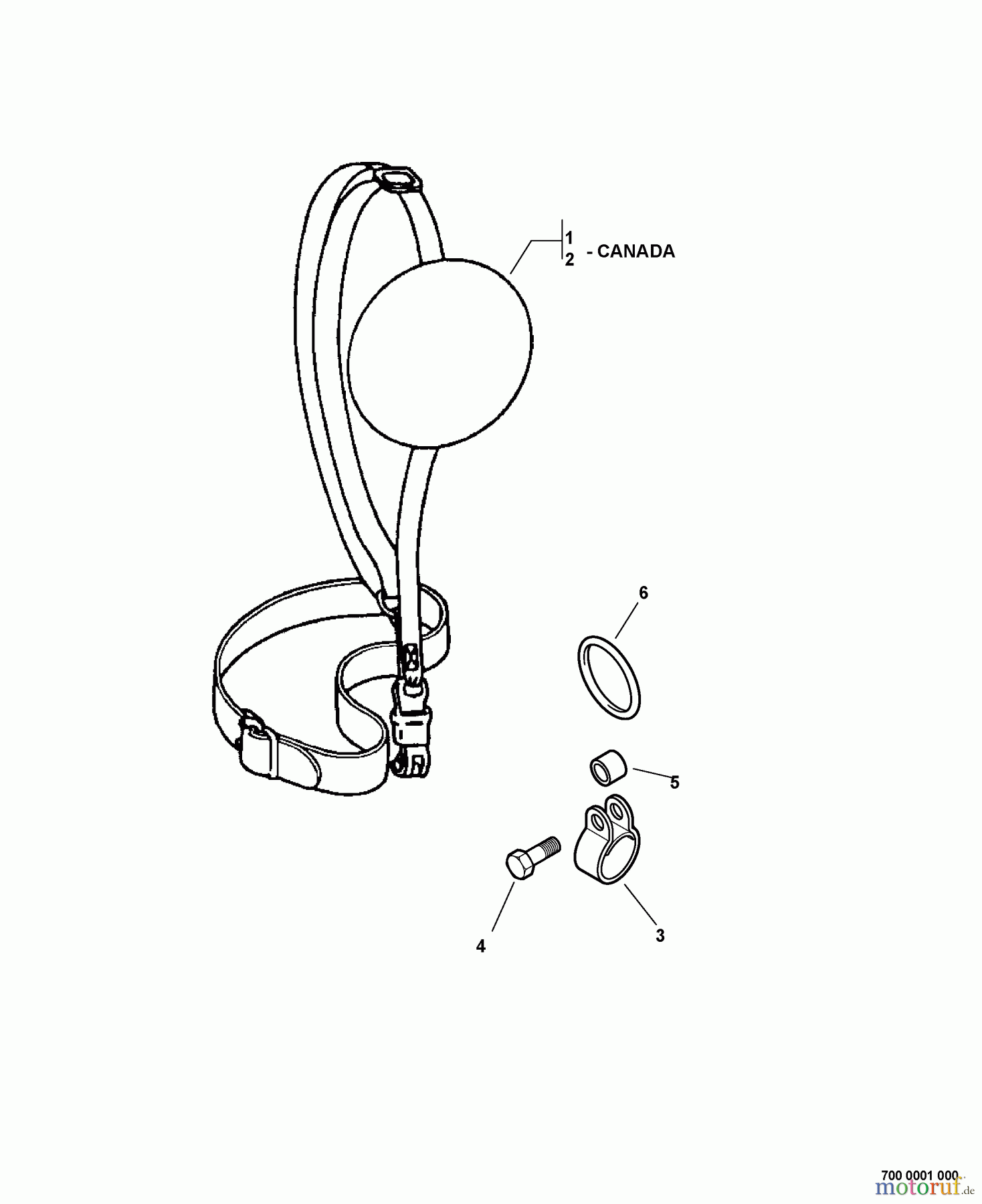  Echo Trimmer, Faden / Bürste SRM-310 - Echo String Trimmer, S/N:03001001 - 03999999 Shoulder Harness