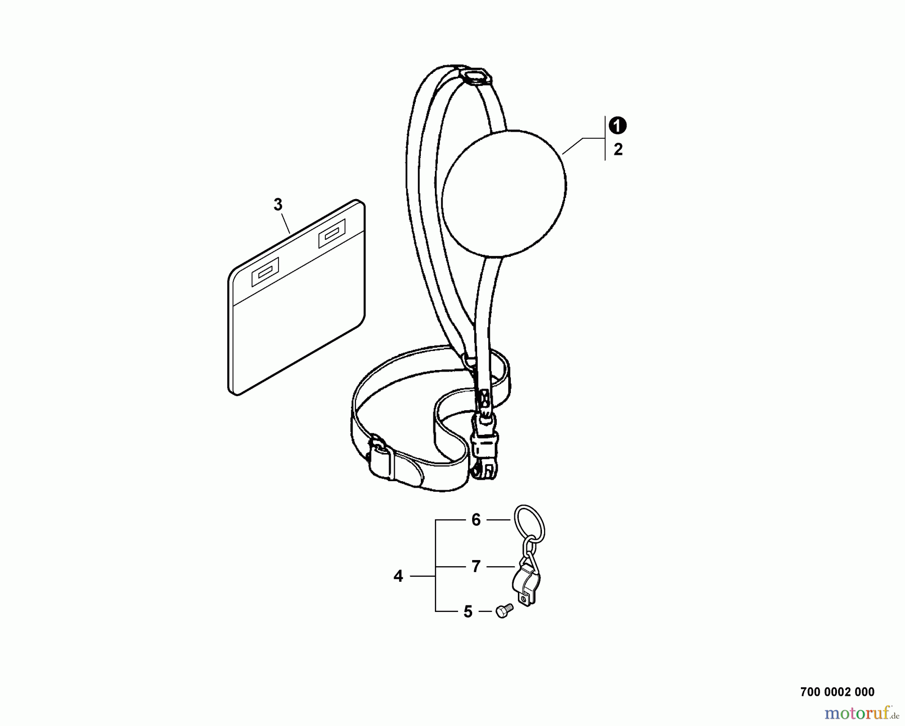  Echo Trimmer, Faden / Bürste SRM-260U - Echo String Trimmer/Brush Cutter, S/N:S74912001001 - S7491299999 Shoulder Harness