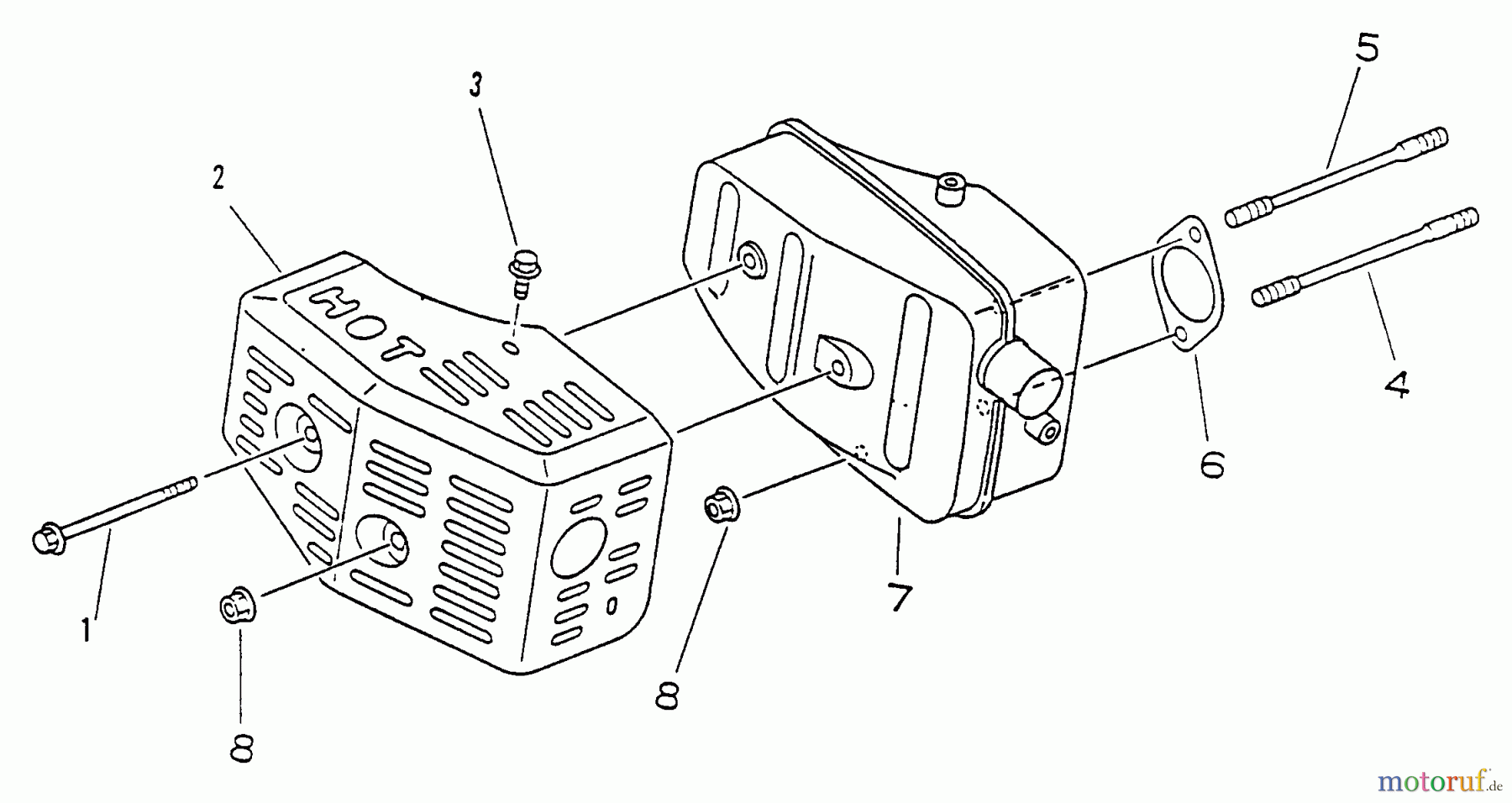  Echo Rasenmäher M14V D1X0 - Echo Lawn Mower Engine Exhaust