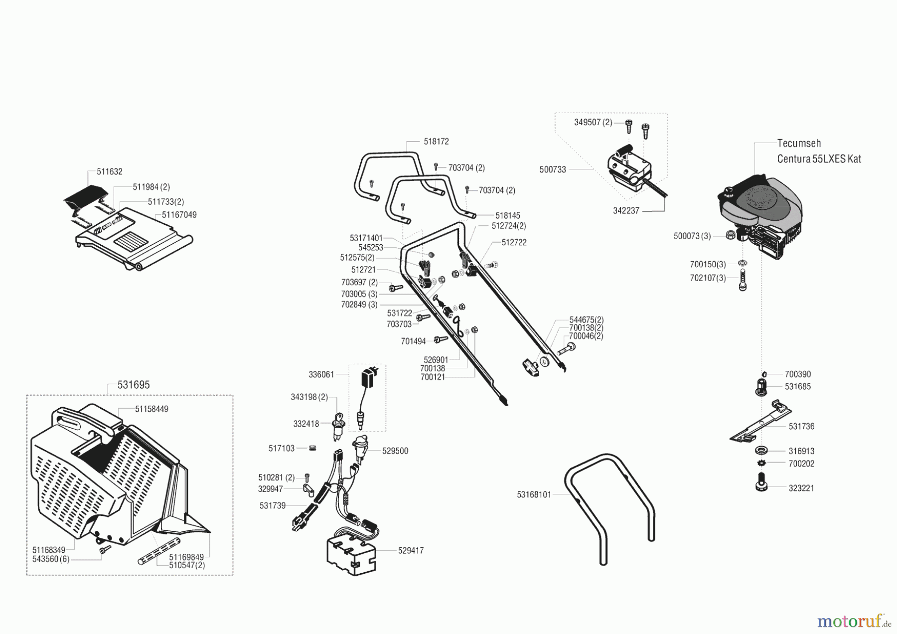  Fleurelle Gartentechnik Benzinrasenmäher BAE 471  00/0 - 01/2000 Seite 2