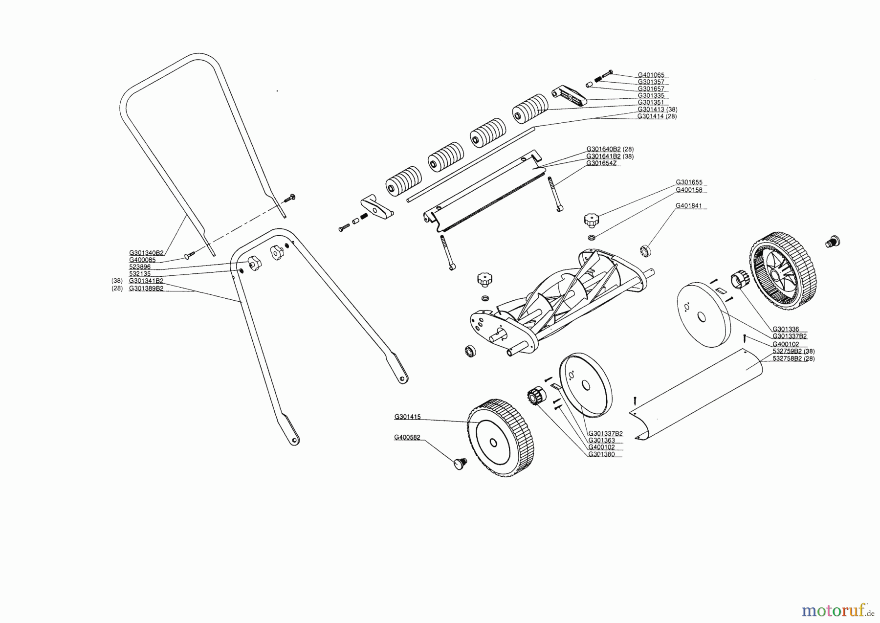  AL-KO Gartentechnik Handrasenmäher 38 CL  00/0 Seite 1