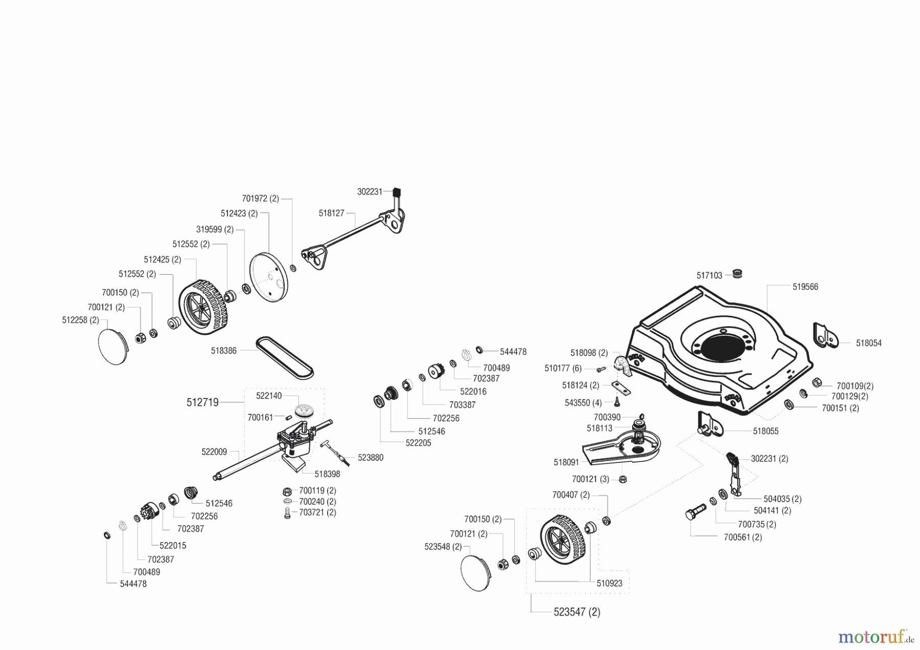  AL-KO Gartentechnik Benzinrasenmäher Turbo Silent HR  ab 04/1996 Seite 2