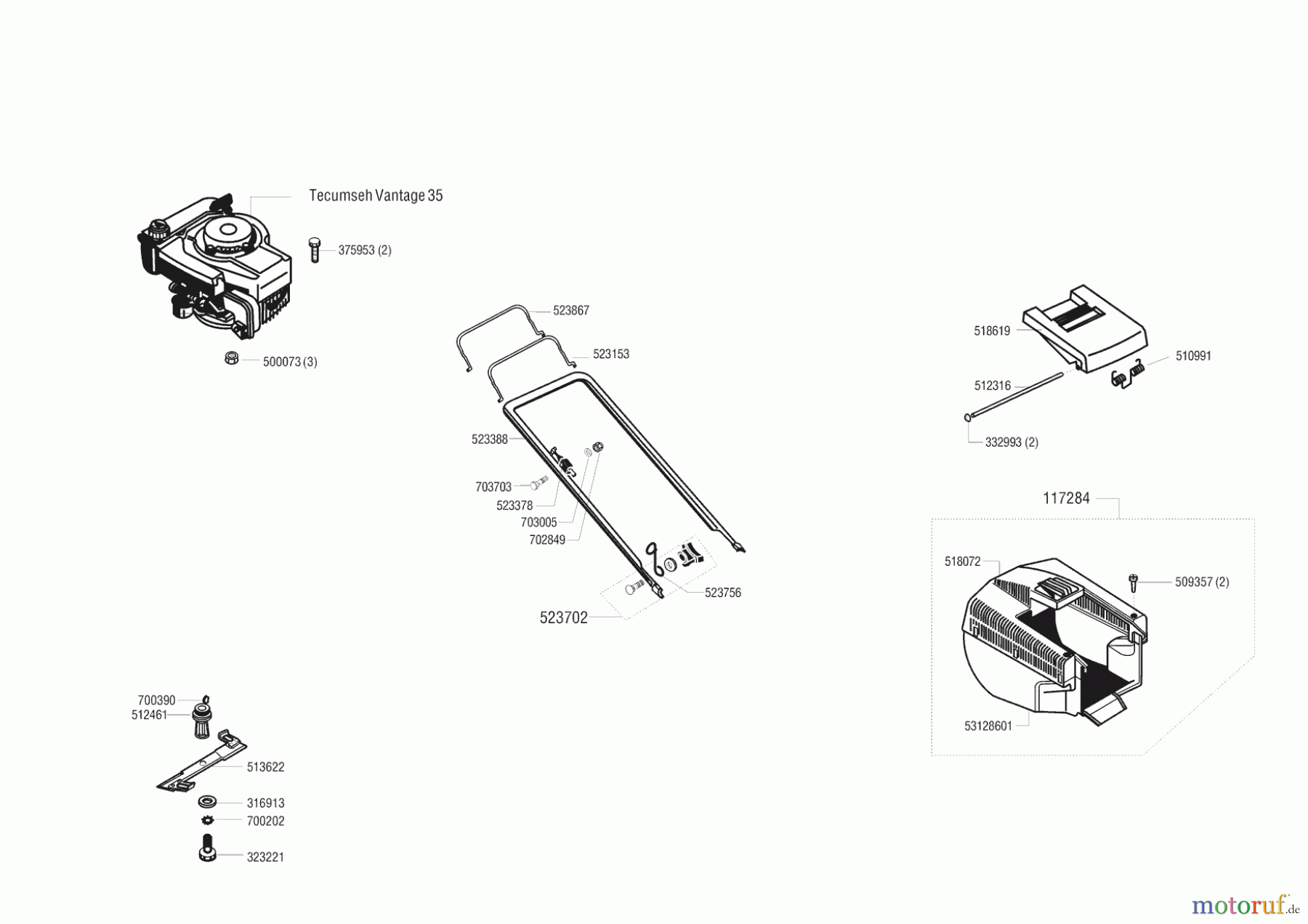  AL-KO Gartentechnik Benzinrasenmäher 48 BHR 04/1997 - 11/1997 Seite 1