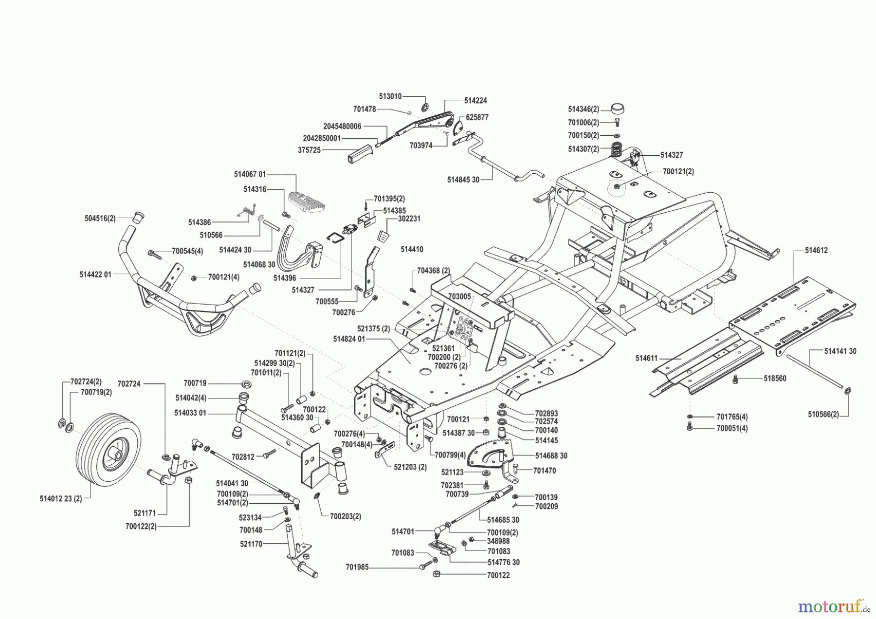  AL-KO Gartentechnik Rasentraktor T 13-102 HVC 02/2001 - 09/2002 Seite 2