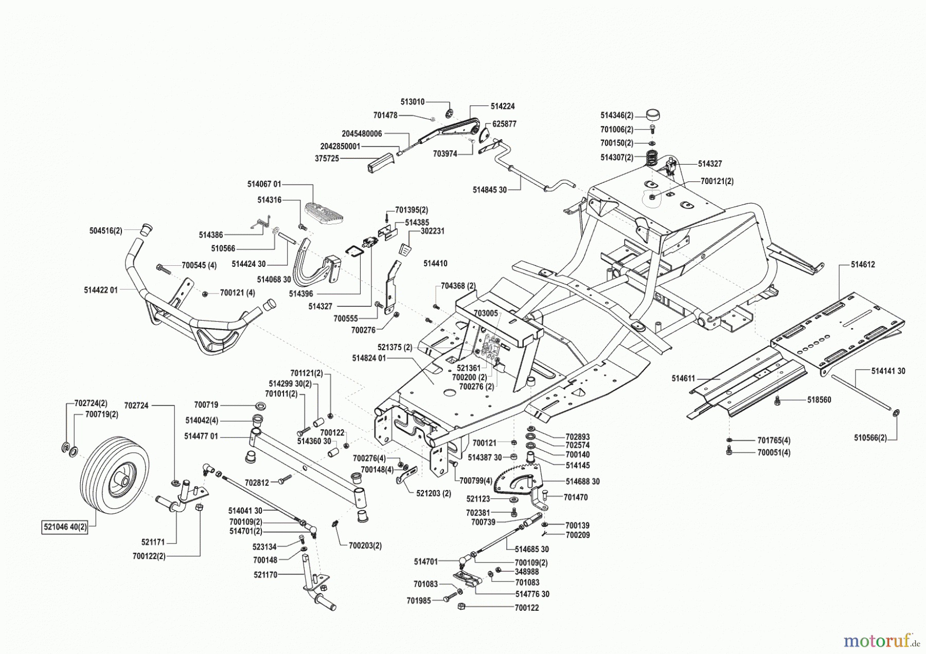  AL-KO Gartentechnik Rasentraktor T 17-102 HD ab 10/2001 Seite 2