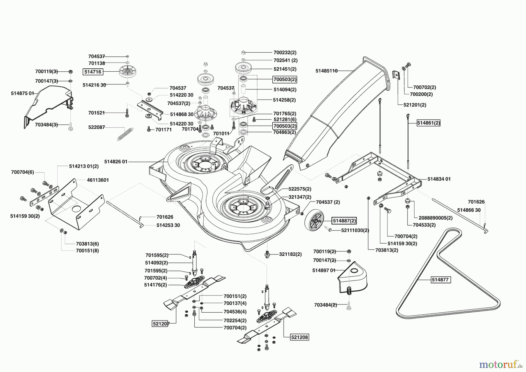  Powerline Gartentechnik Rasentraktor T 16-102 SP-H 10/2004 - 06/2005 Seite 5