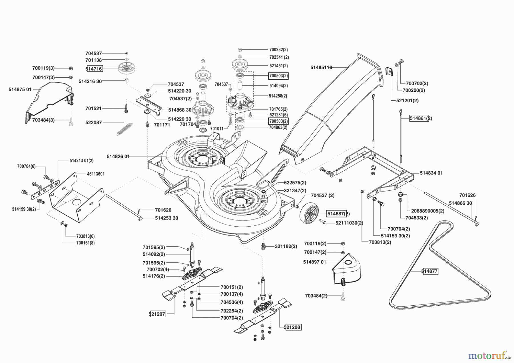  Powerline Gartentechnik Rasentraktor T 17-102 SP-H V2 02/2005 - 06/2005 Seite 5