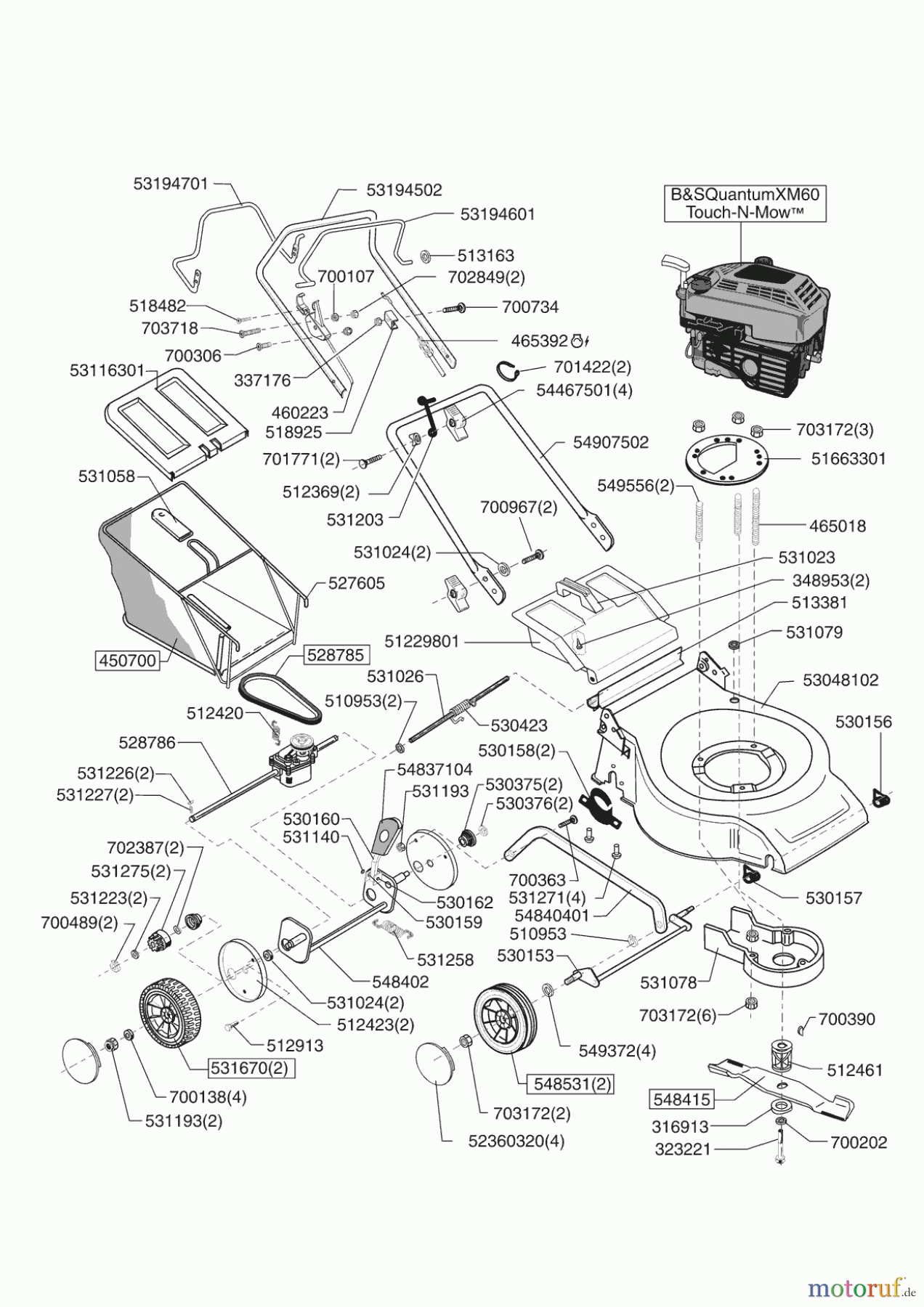  Powerline Gartentechnik Benzinrasenmäher 5200 BRA ab 04/2005 Seite 1