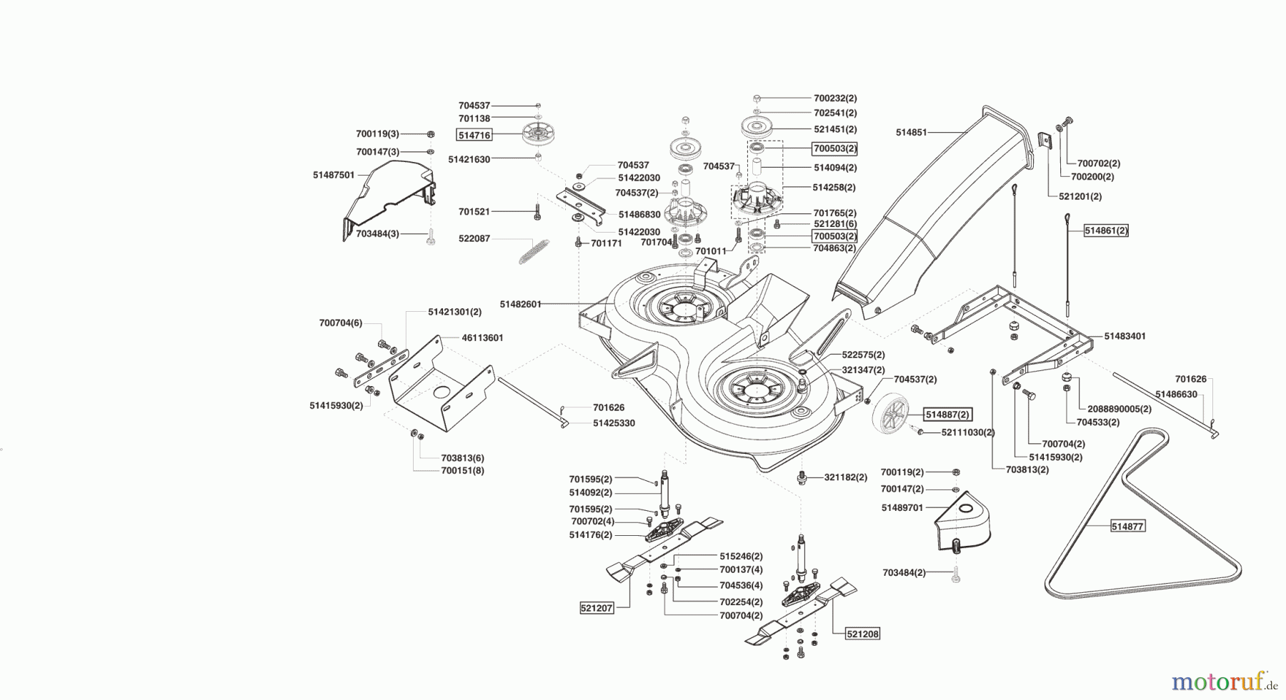  Powerline Gartentechnik Rasentraktor T15-102 HDE 11/2005 - 10/2007 Seite 5