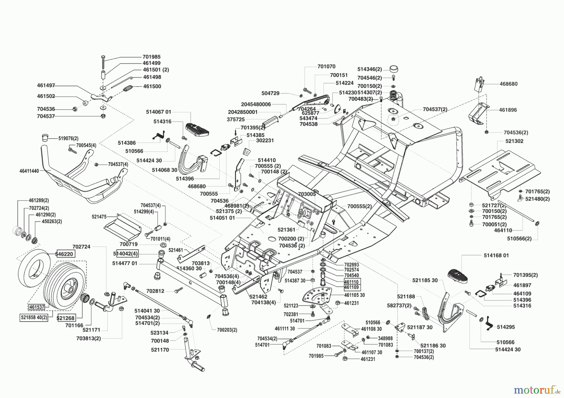  Powerline Gartentechnik Rasentraktor T 13-82 HD  11/2008 - 01/2009 Seite 2