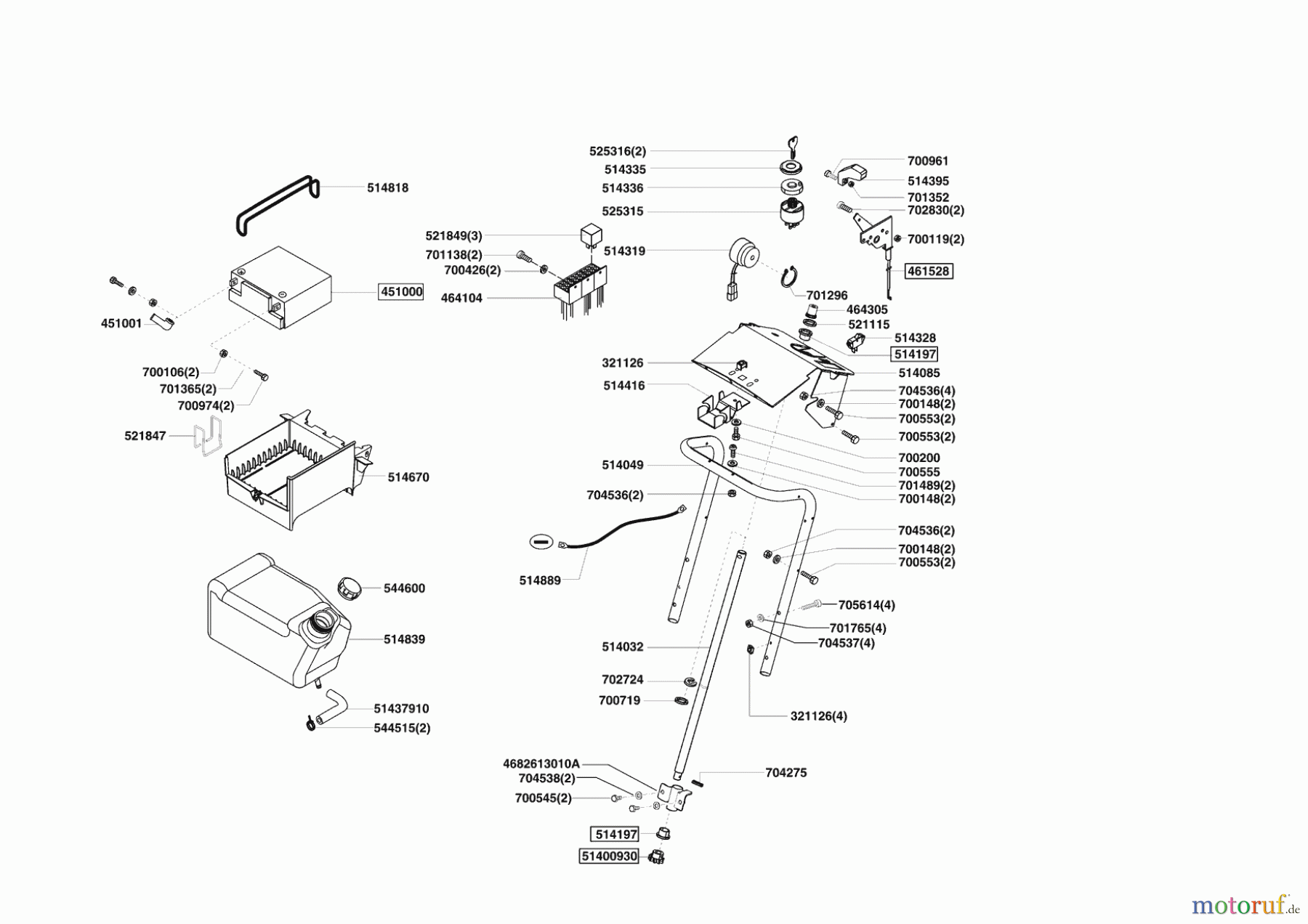  Powerline Gartentechnik Rasentraktor T 16/102 HDE-H 11/2008 - 02/2009 Seite 6