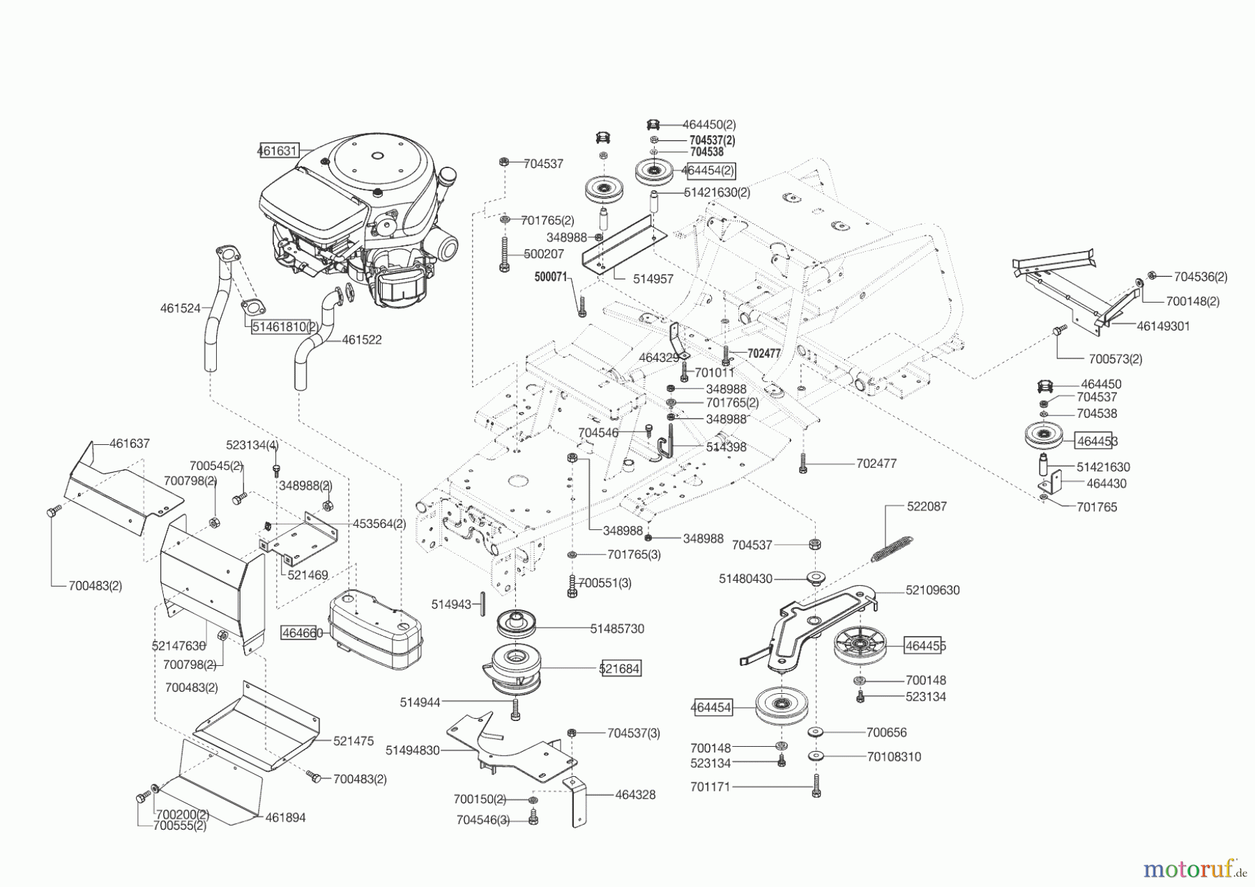  Powerline Gartentechnik Rasentraktor T 16-102 HDE-H (F)  ab 09/2010 Seite 4