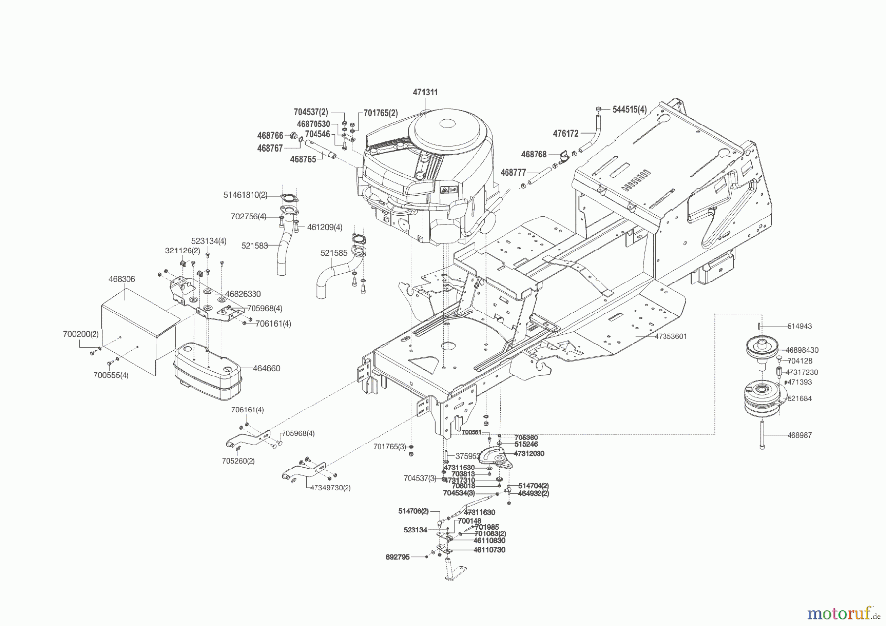  Powerline Gartentechnik Rasentraktor T 16-95.4 HD V2  09/2014 - 05/2016 Seite 2