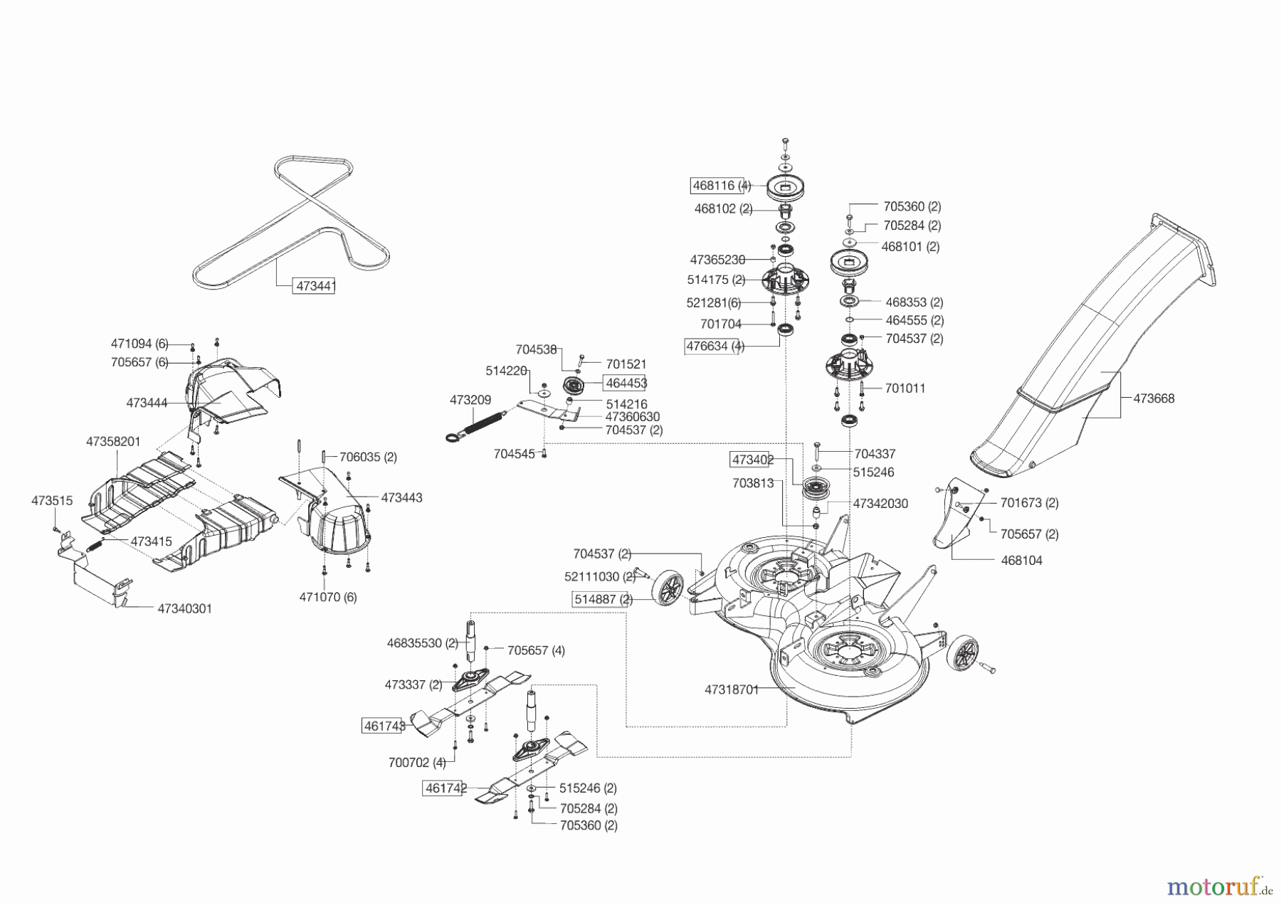  Powerline Gartentechnik Rasentraktor T 16-95.4 HD V2  09/2016 - 02/2019 Seite 6