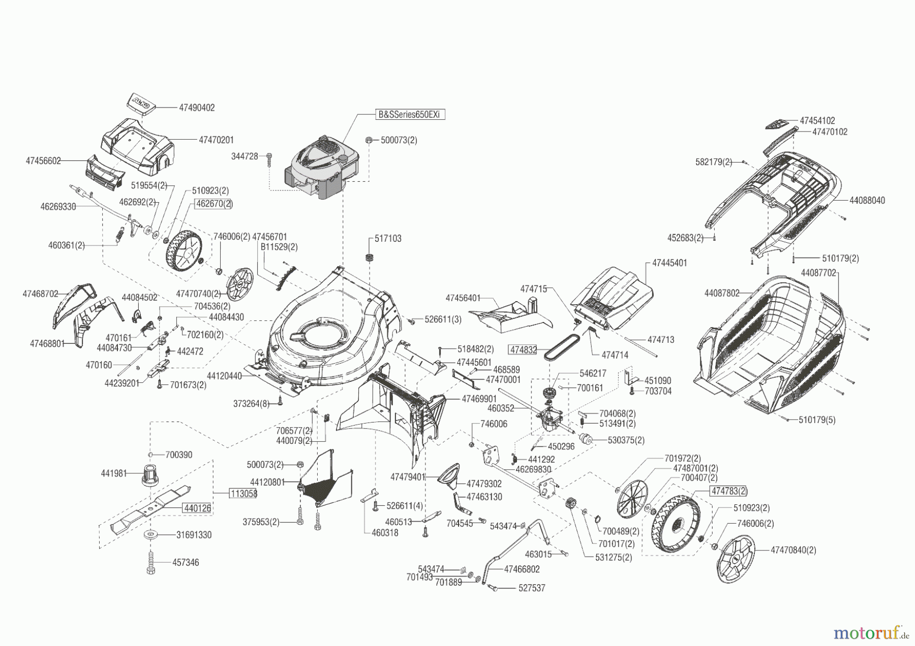  AL-KO Gartentechnik Benzinrasenmäher 527 SP HIGHLINE  ab 02/2020 Seite 1