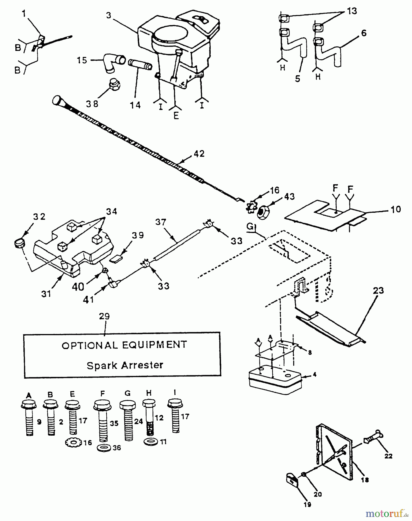  Husqvarna Rasen und Garten Traktoren YT 180 (954000652) (HN1842A) - Husqvarna Yard Tractor (1994-01 & After) Engine