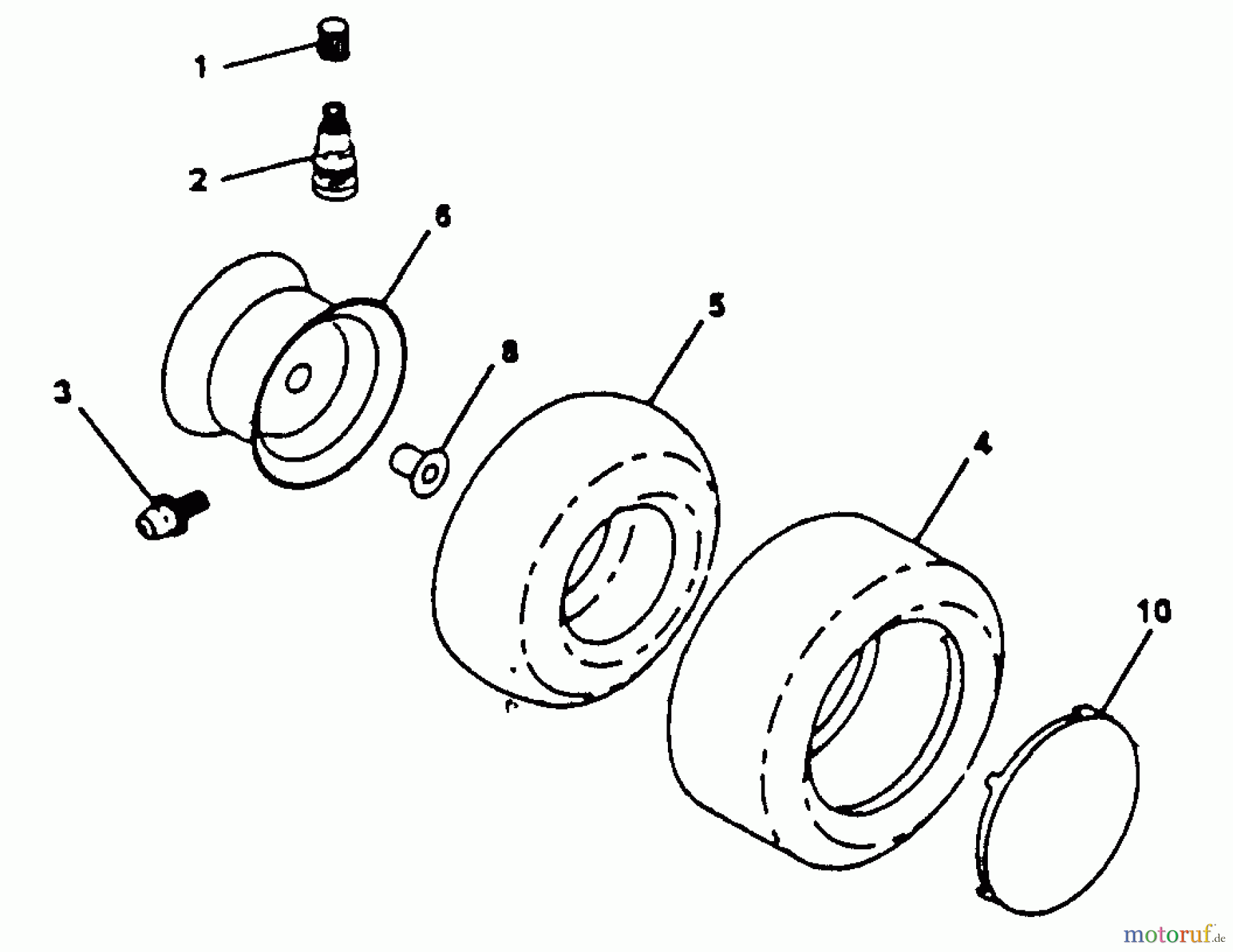  Husqvarna Rasen und Garten Traktoren YT 180 (954000652) (HN1842A) - Husqvarna Yard Tractor (1994-01 & After) Wheels & Tires