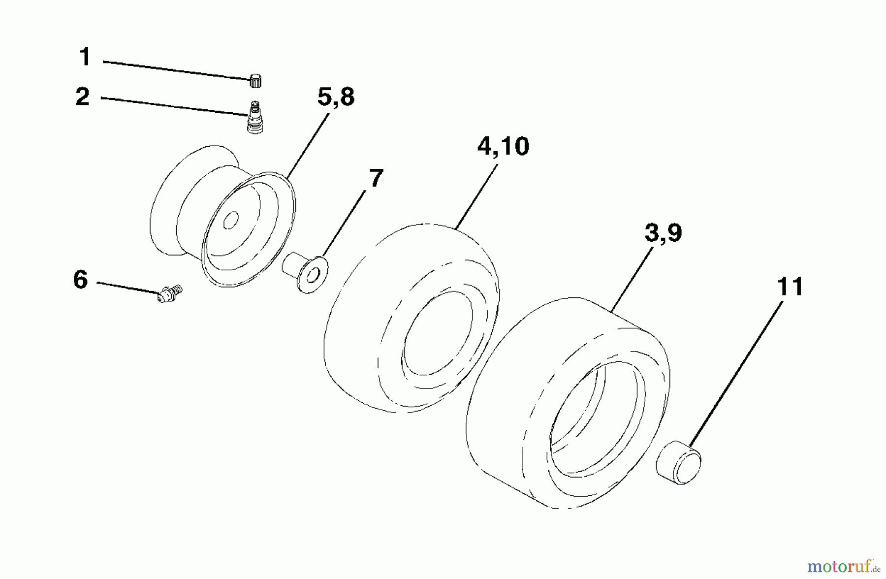 Husqvarna Rasen und Garten Traktoren YTH 1542XPF (954567253) - Husqvarna Yard Tractor (2002-02 & After) Wheels & Tires