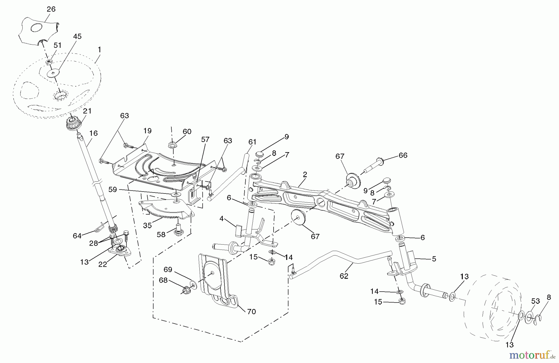 Husqvarna Rasen und Garten Traktoren YTH 1542XPT (96043000603) - Husqvarna Yard Tractor (2008-01 & After) Steering Assembly