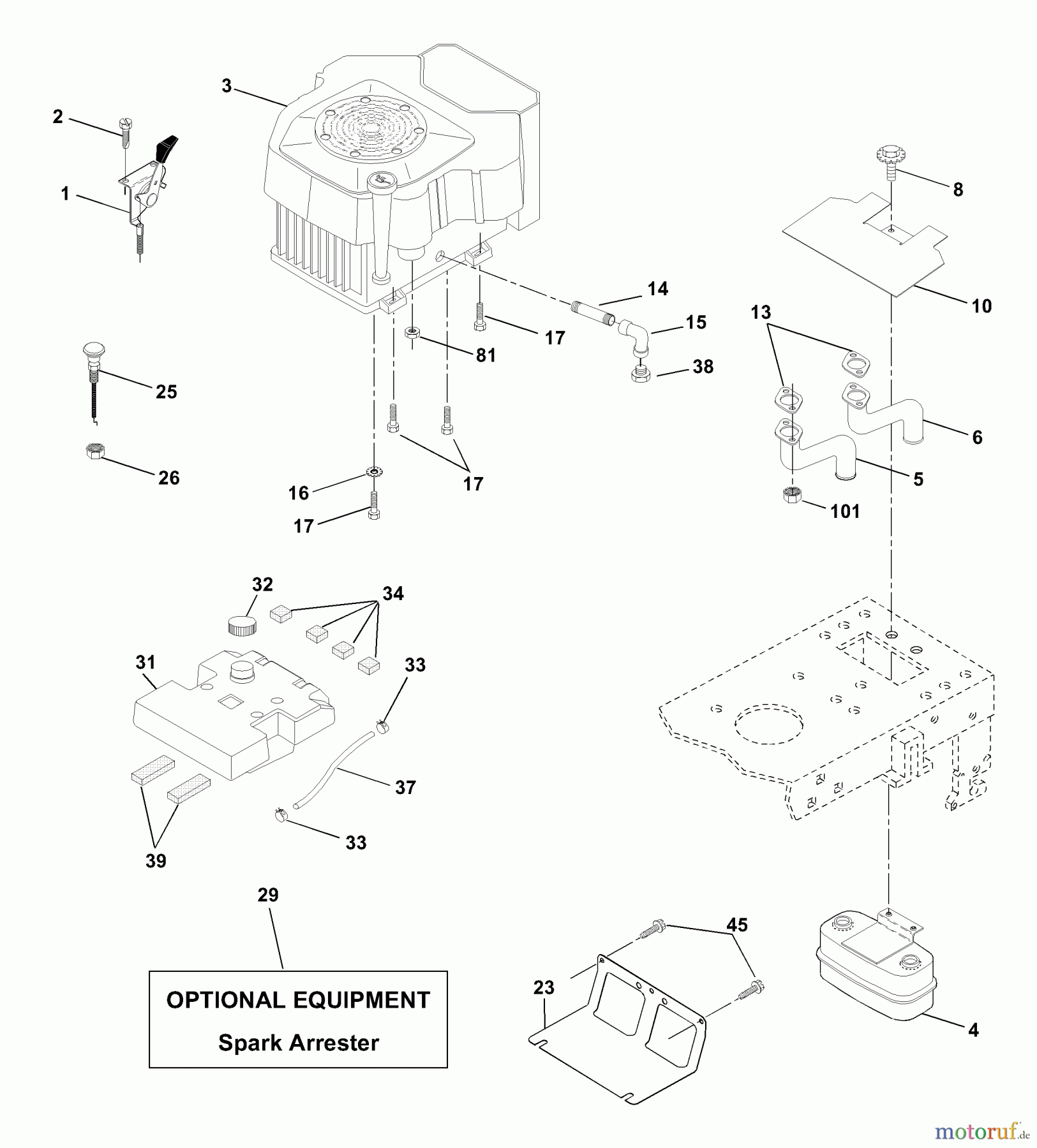  Husqvarna Rasen und Garten Traktoren YTH 180 (954140109B) - Husqvarna Yard Tractor (1999-11 & After) Engine