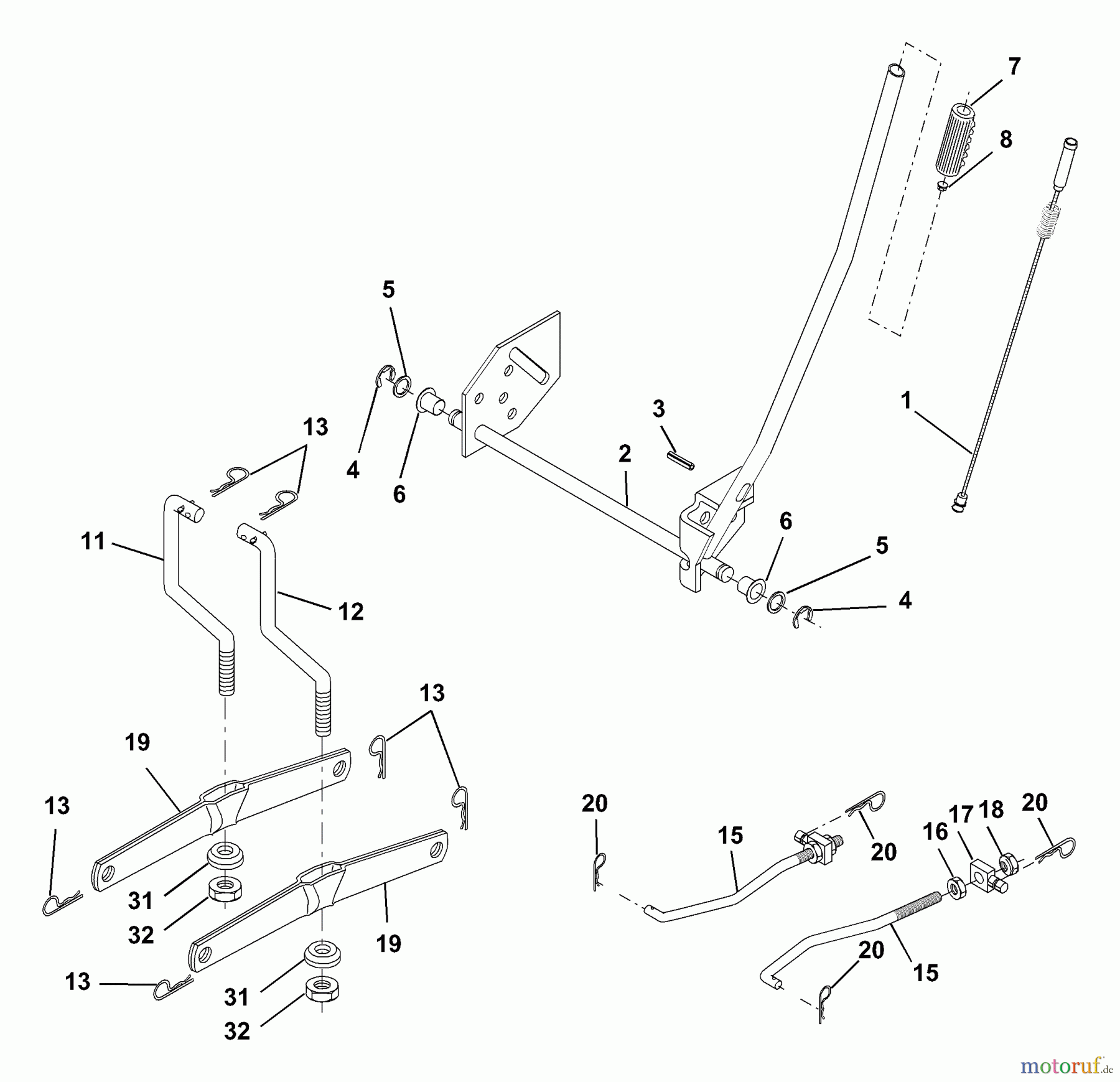  Husqvarna Rasen und Garten Traktoren YTH 1842B (954569790) - Husqvarna Yard Tractor (2002-12 & After) Mower Lift