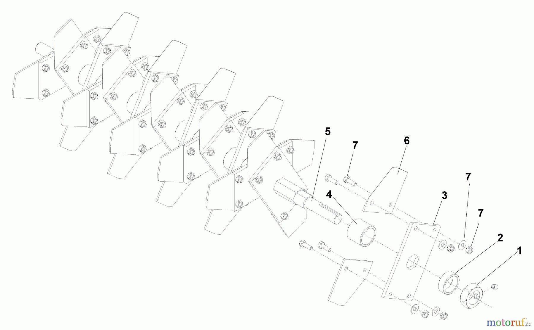  Husqvarna Belüfter / Vertikutierer / Rechen DT 22 BF (968999213) - Husqvarna Dethatcher (2005-07 & After) Delta Reel Assembly