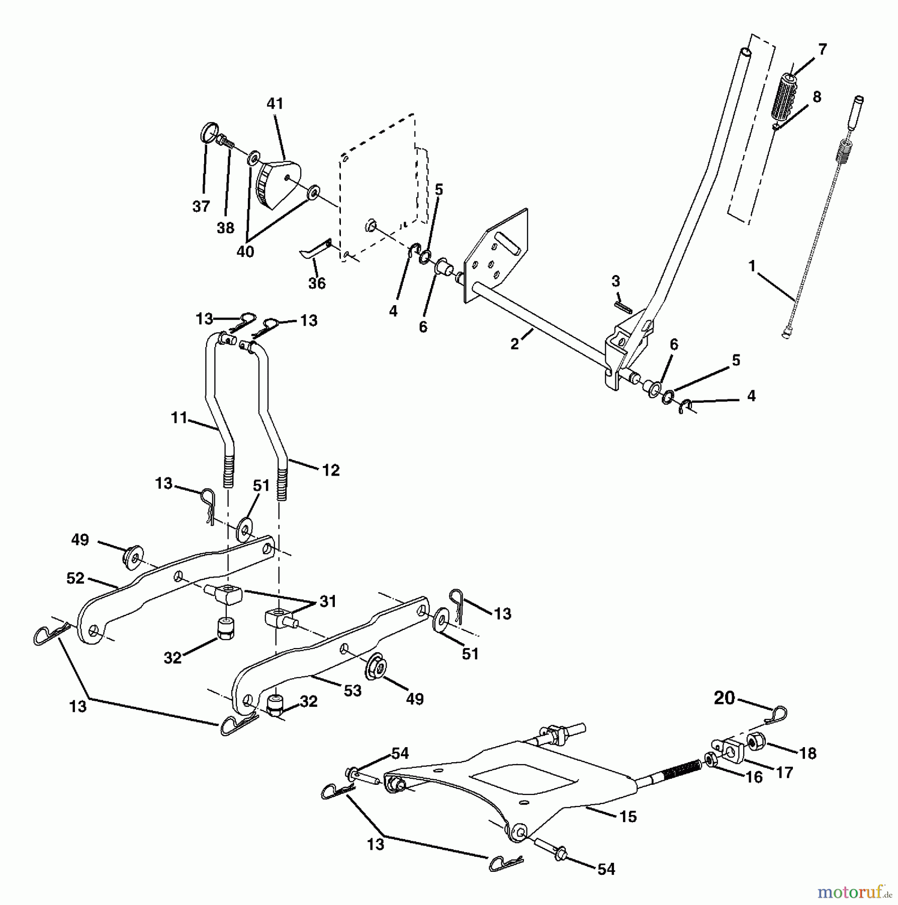 Husqvarna Rasen und Garten Traktoren YTH 1848XP (96013000300) - Husqvarna Yard Tractor (2005-10 & After) Mower Lift