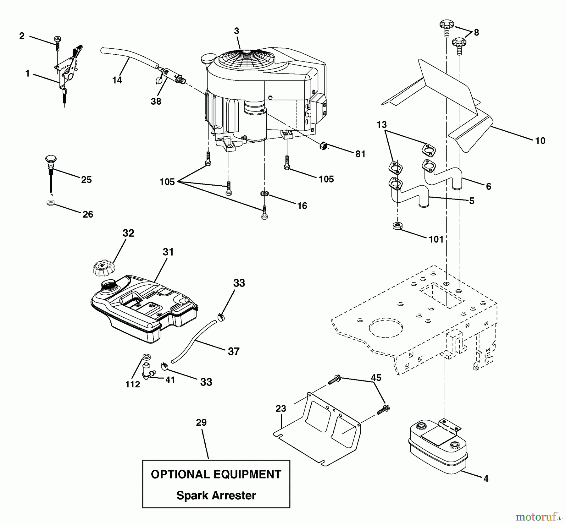  Husqvarna Rasen und Garten Traktoren YTH 1848XPF (954567260) - Husqvarna Yard Tractor (2002-11 & After) Engine