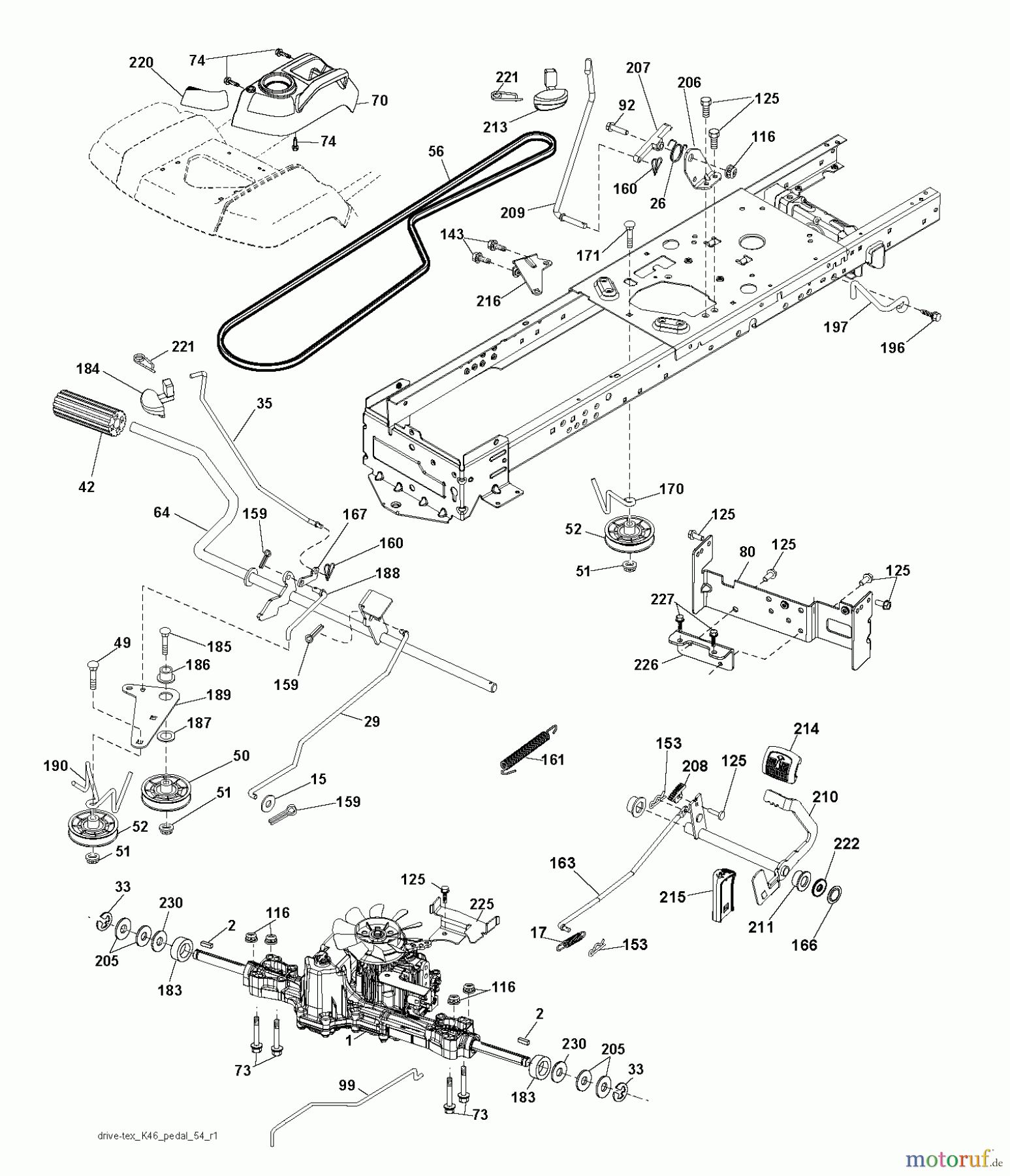  Husqvarna Rasen und Garten Traktoren YTH 184T (96041024701) - Husqvarna Yard Tractor (2011-12 & After) DRIVE