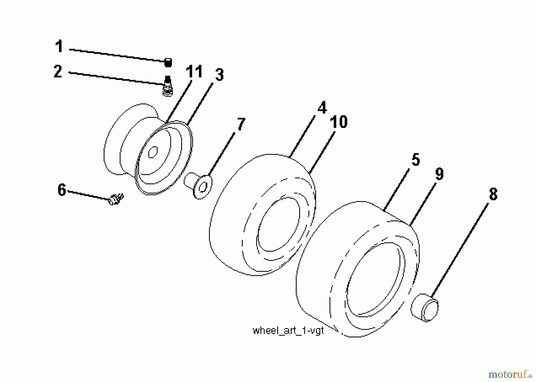 Husqvarna Rasen und Garten Traktoren YTH 184T (96041024600) - Husqvarna Yard Tractor (2011-12 & After) WHEELS TIRES
