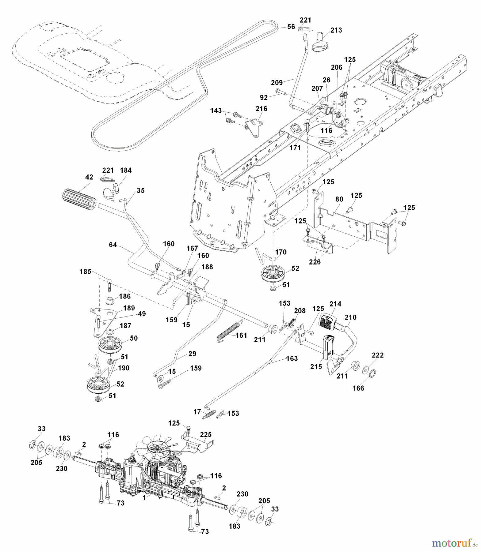 Husqvarna Rasen und Garten Traktoren YTH 2042 (917.287520) - Husqvarna Yard Tractor (SEARS) (2007-01 & After) (Sears Craftsman) Drive