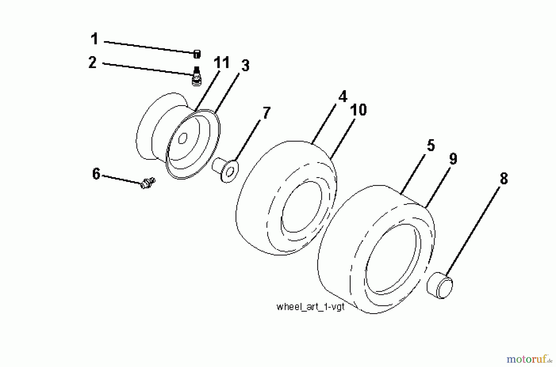  Husqvarna Rasen und Garten Traktoren YTH 2042TD (96041005405) - Husqvarna Yard Tractor (2013-02 & After) WHEELS TIRES