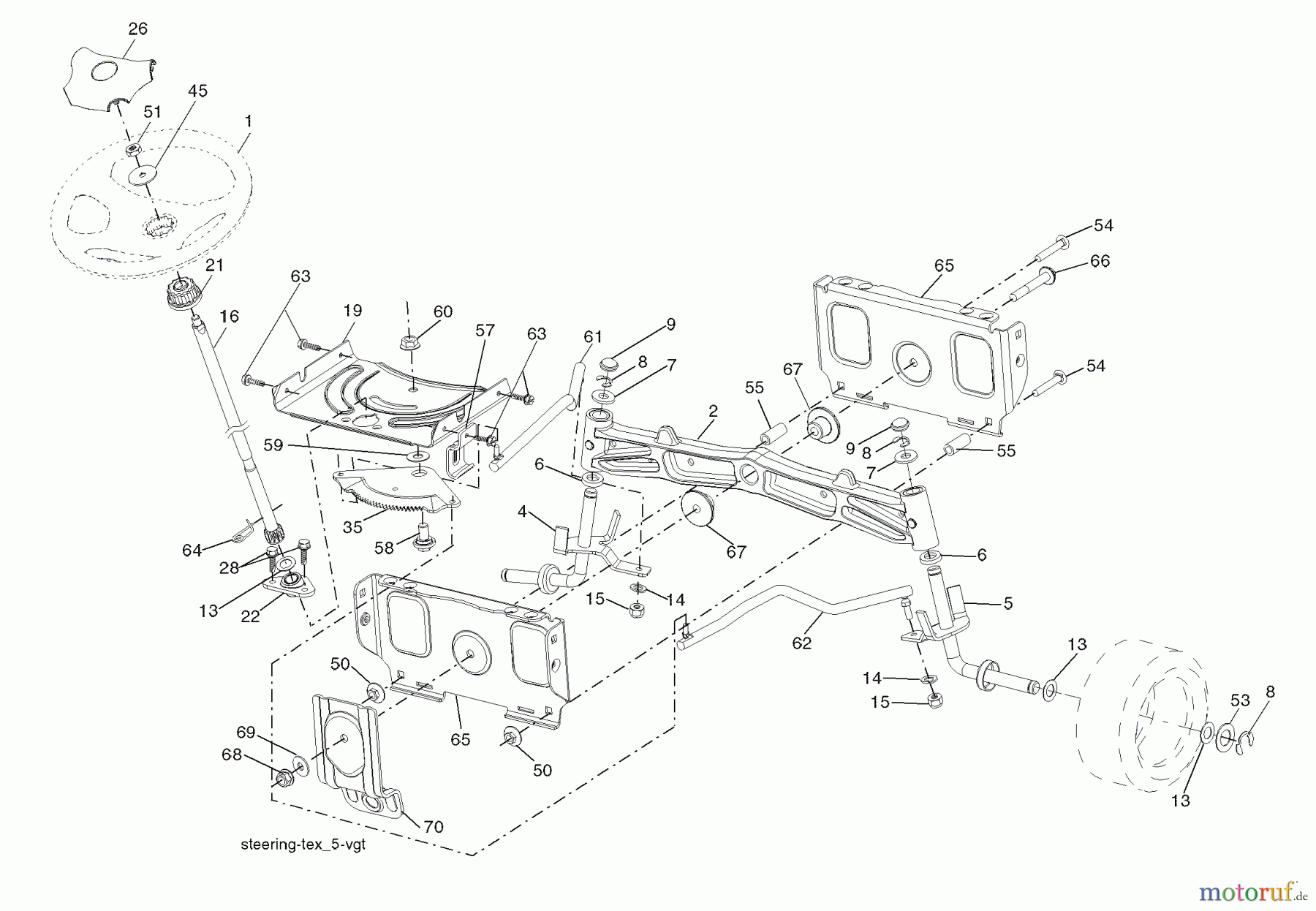  Husqvarna Rasen und Garten Traktoren YTH 20B42T (96043002001) - Husqvarna Yard Tractor (2006-01 & After) Steering Assembly