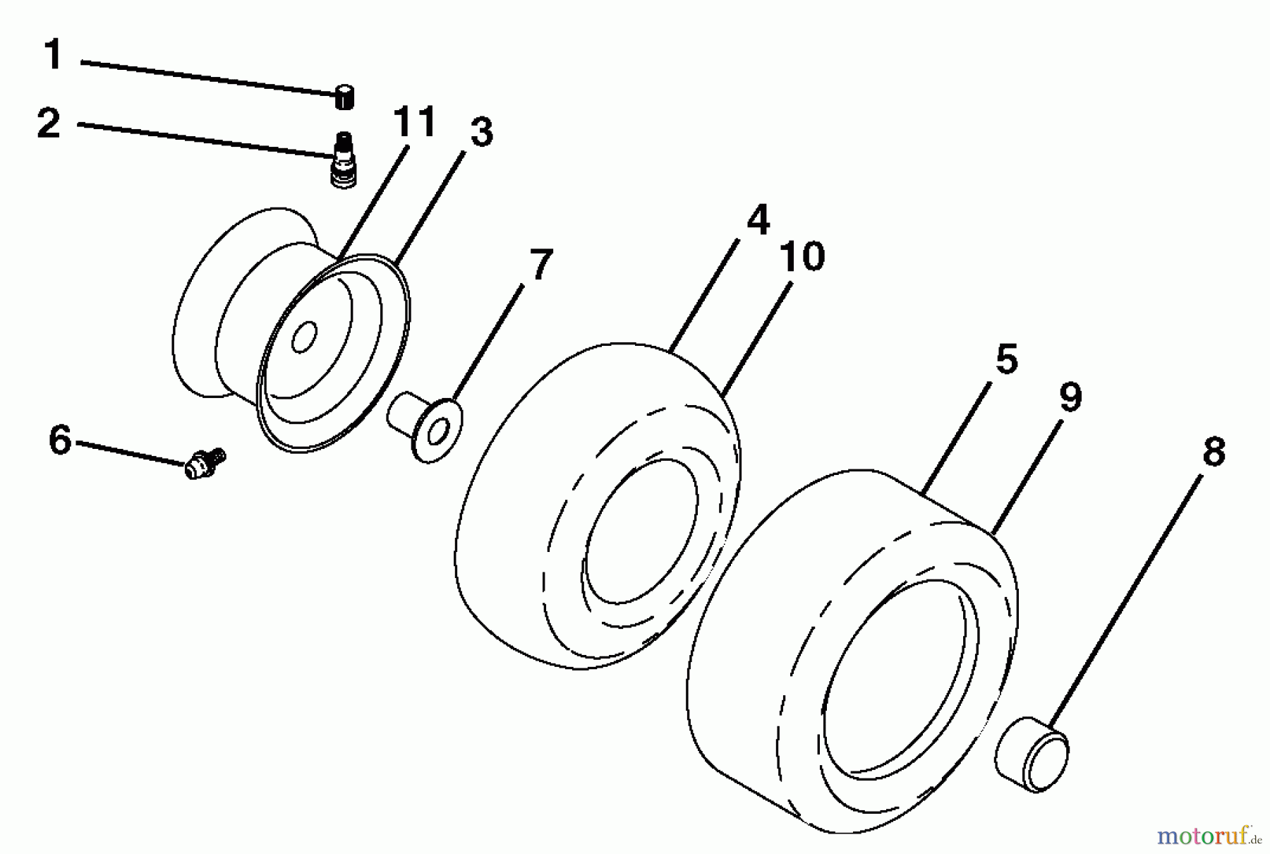 Husqvarna Rasen und Garten Traktoren YTH 20F42T (960430005) (917.279240) - Husqvarna Yard Tractor (2006-05 & After) (Sears Craftsman) Wheels And Tires
