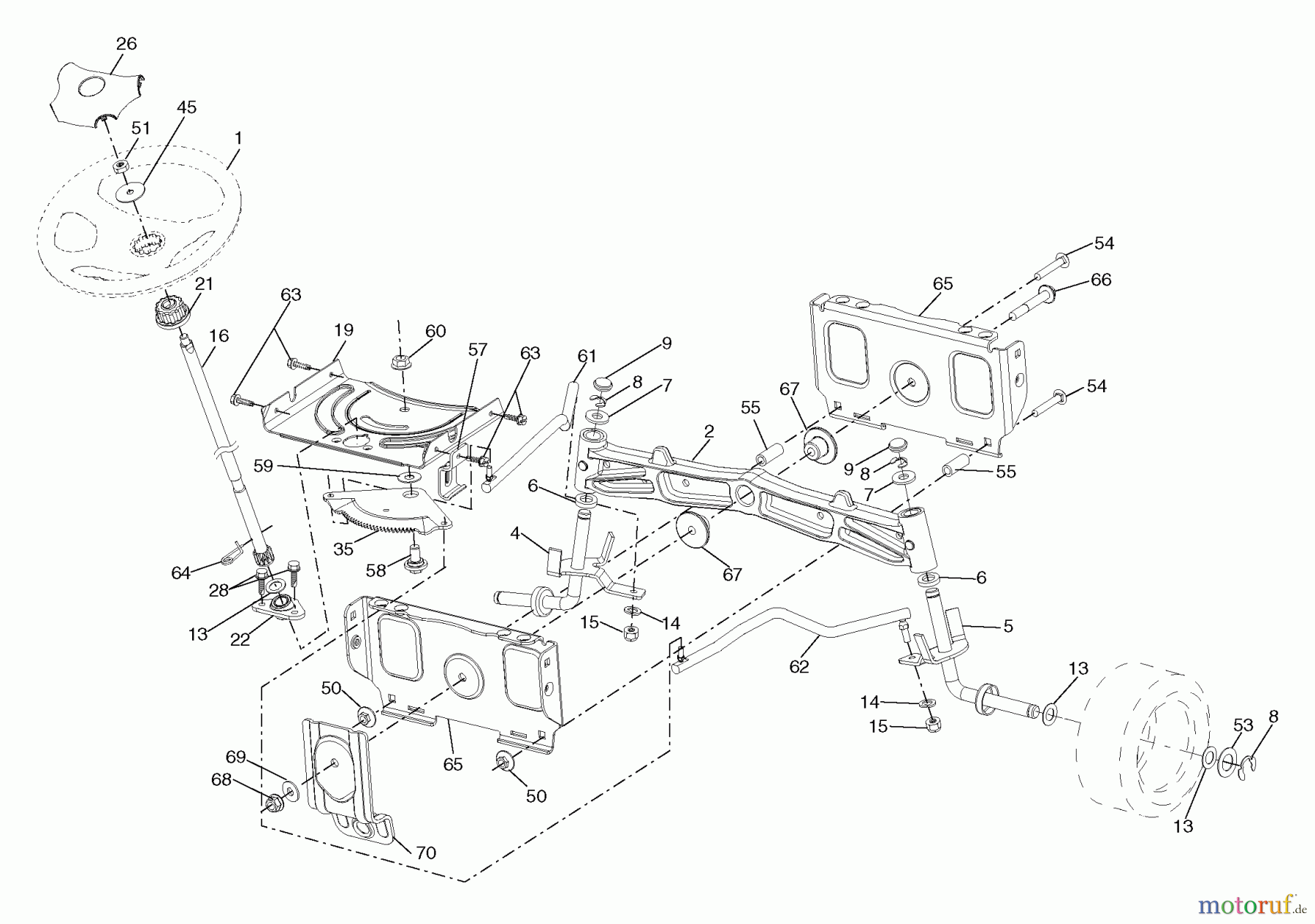Husqvarna Rasen und Garten Traktoren YTH 20F42T (960430005) (917.279241) - Husqvarna Yard Tractor (2006-05 & After) (Sears Craftsman) Steering Assembly