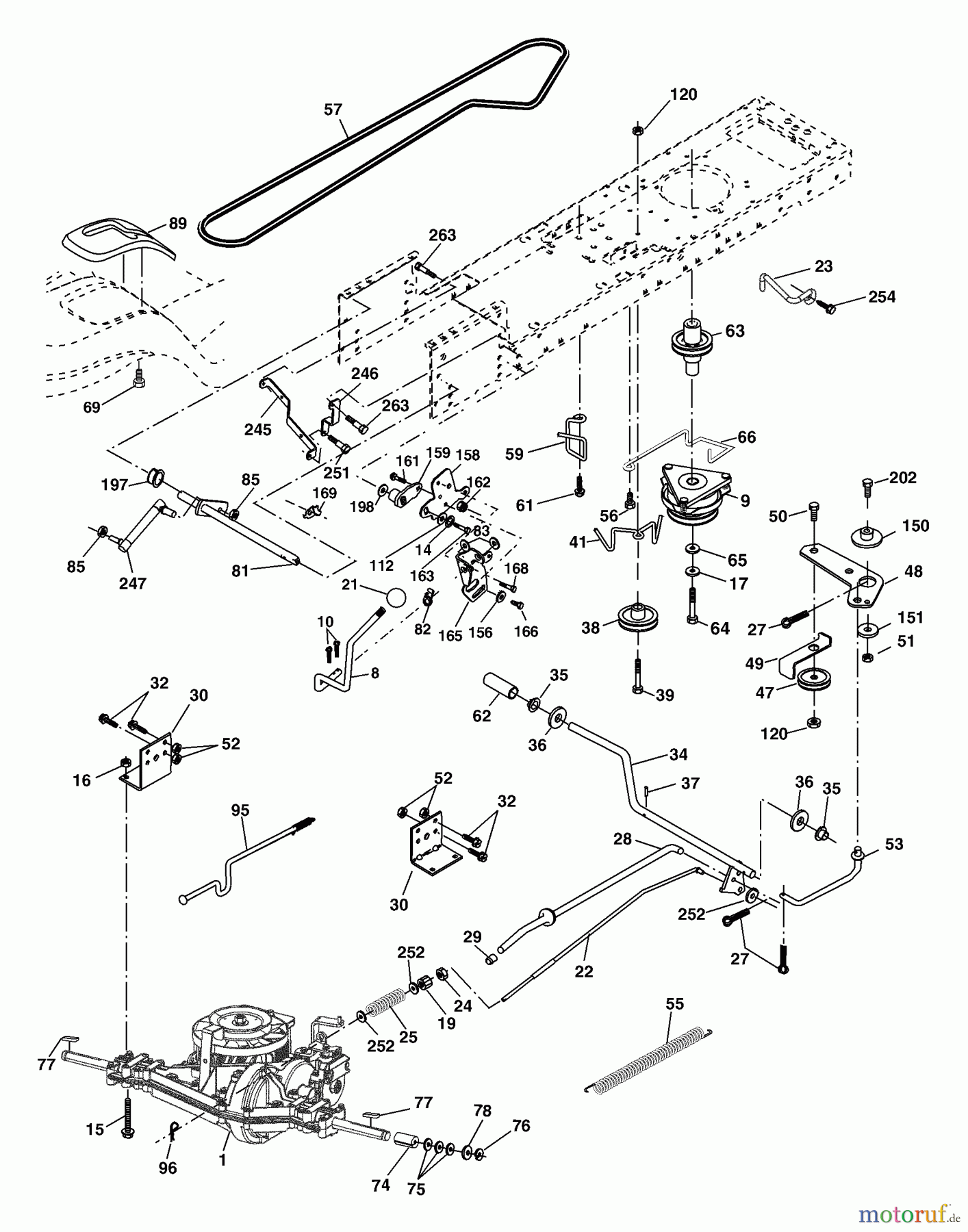  Husqvarna Rasen und Garten Traktoren YTH 2148 (954572035) (LO21H48F) - Husqvarna Yard Tractor (2004-03 to 2004-03) Drive