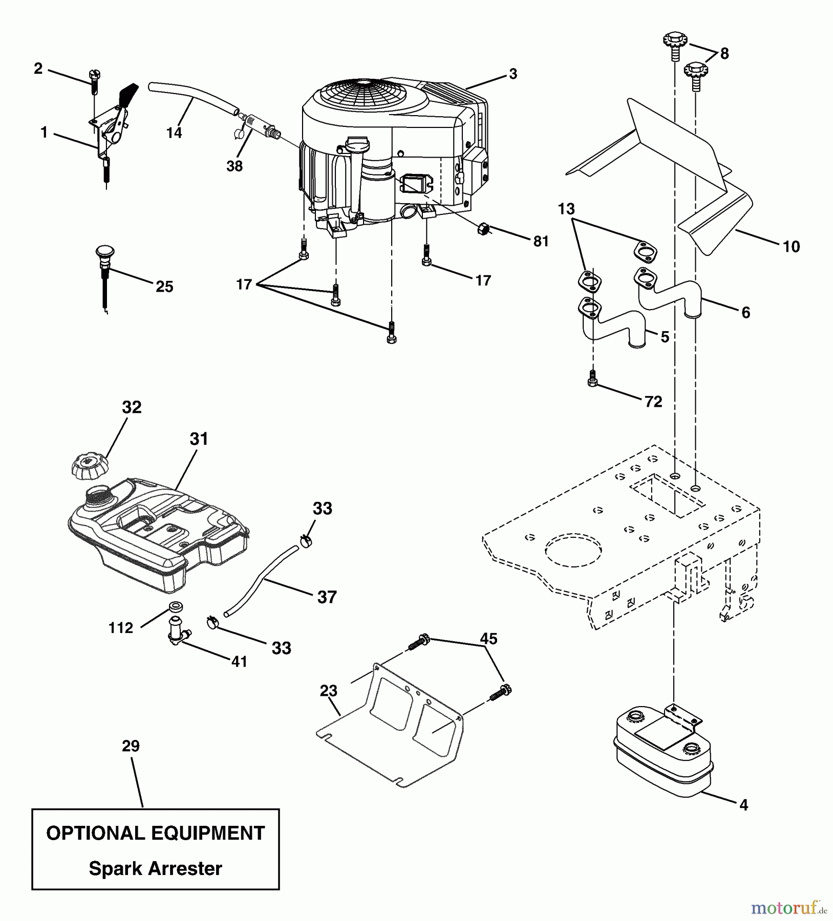 Husqvarna Rasen und Garten Traktoren YTH 2148B (954571960) - Husqvarna Yard Tractor (2004-03 & After) Engine