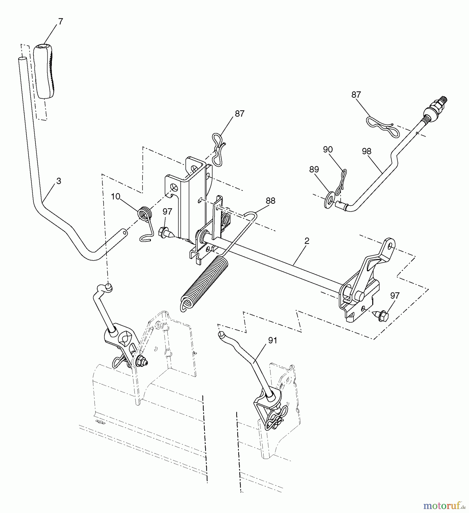 Husqvarna Rasen und Garten Traktoren YTH 2242T (917.279180) - Husqvarna Yard Tractor (2006-05 & After) (Sears Craftsman) Mower Lift