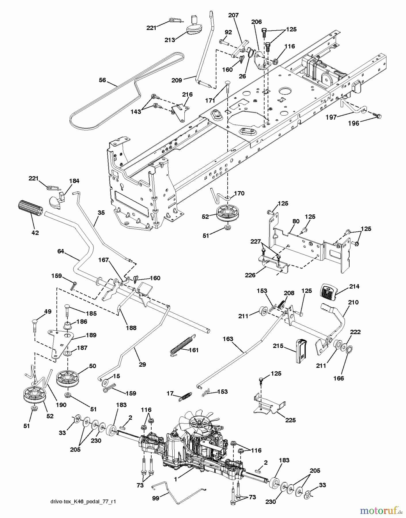 Husqvarna Rasen und Garten Traktoren YTH 2348 (289571) - Husqvarna Yard Tractor (2012-02 & After) DRIVE