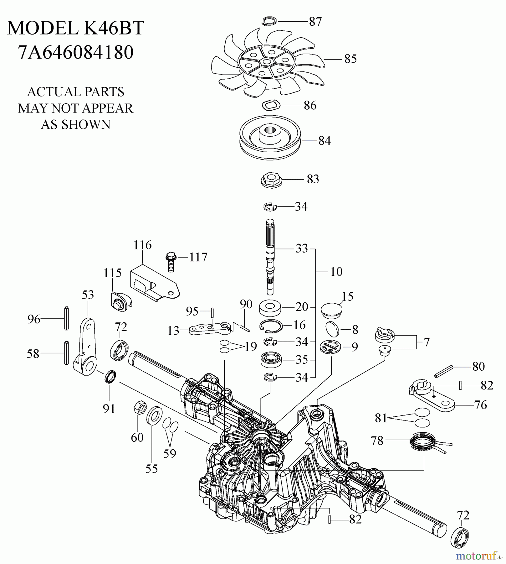 Husqvarna Rasen und Garten Traktoren YTH 2348 (917.289570) - Husqvarna Yard Tractor (2010-04 & After) (Sears Craftsman) Tufftorq Transaxle