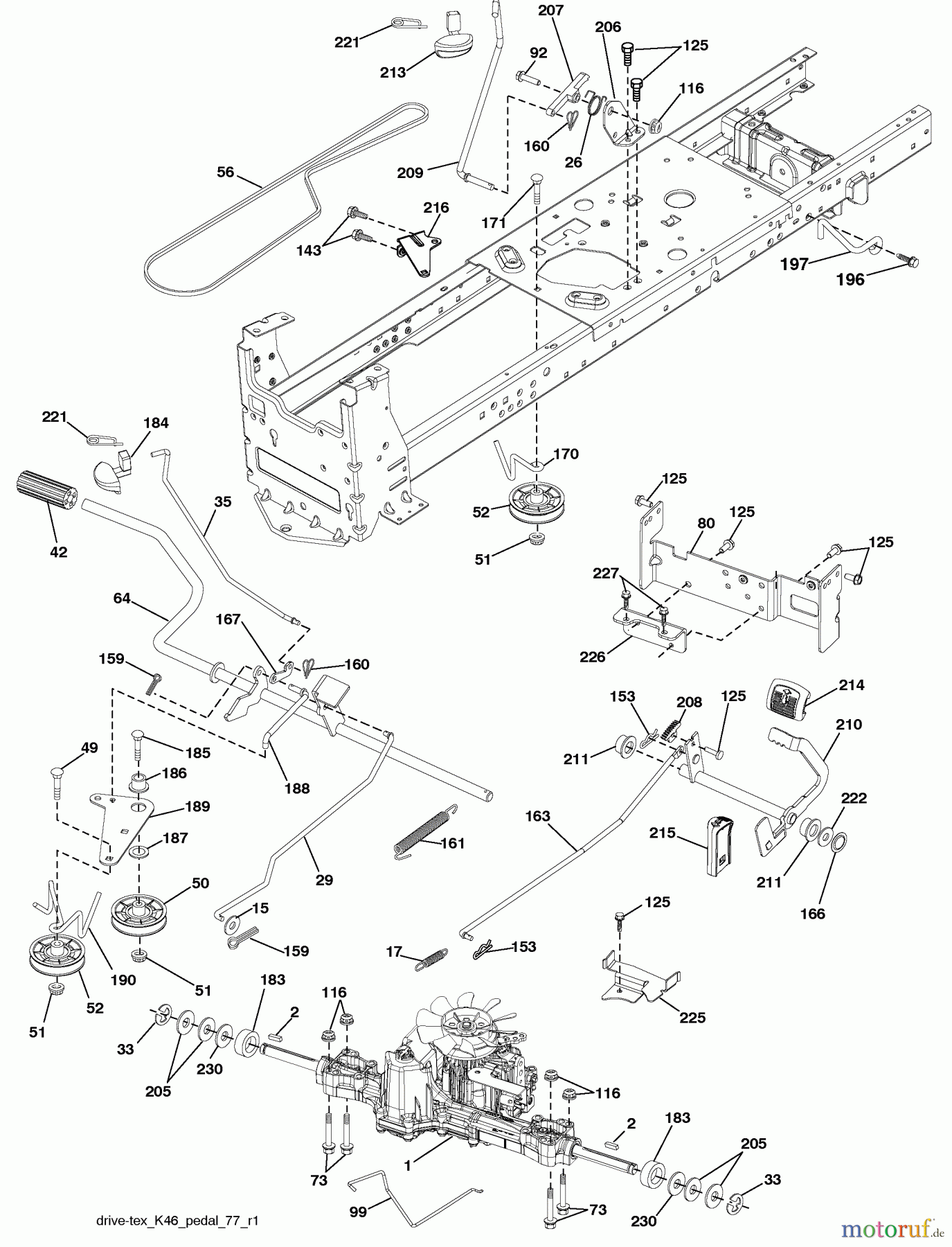 Husqvarna Rasen und Garten Traktoren YTH 2348 (917.289571) - Husqvarna Yard Tractor (2010-04 & After) (Sears Craftsman) Drive