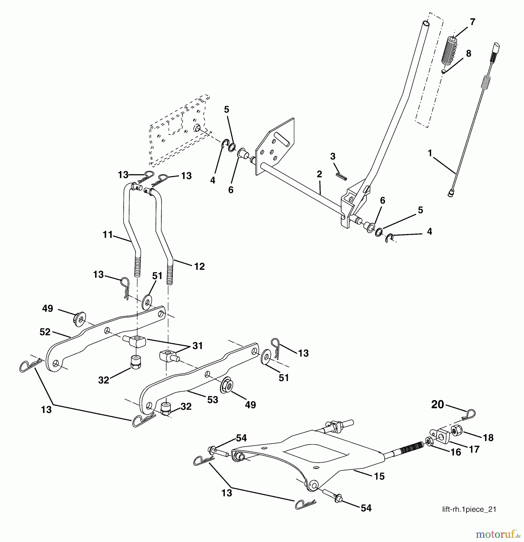 Husqvarna Rasen und Garten Traktoren YTH 2448 (960130007) (917.279081) - Husqvarna Yard Tractor (2005-08 & After) (Sears Craftsman) Mower Lift