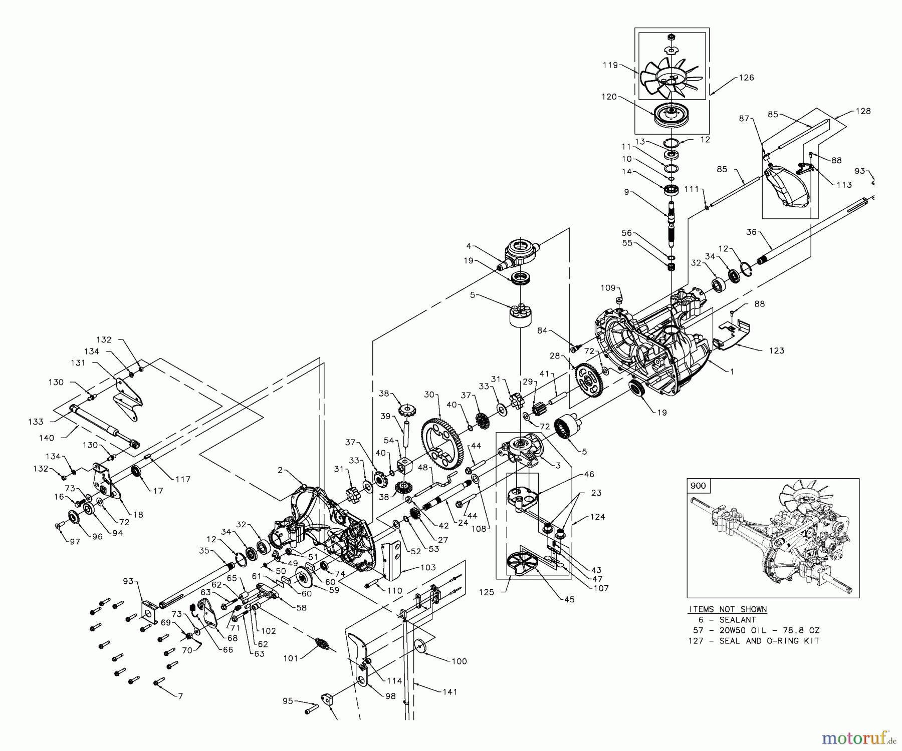 Husqvarna Rasen und Garten Traktoren YTH 2448T (917.279200) - Husqvarna Yard Tractor (2006-05 & After) (Sears Craftsman) Hydro Transaxle