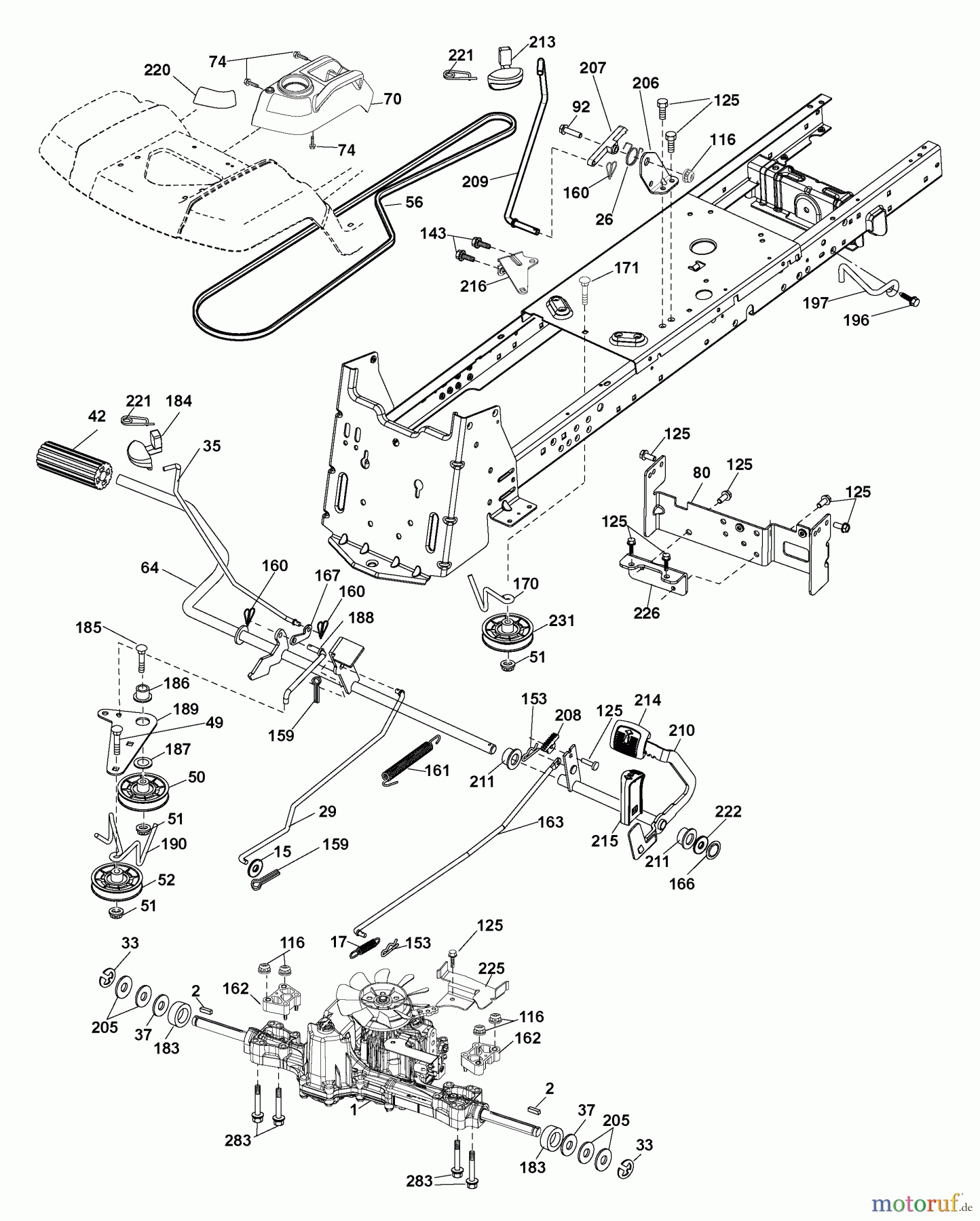  Husqvarna Rasen und Garten Traktoren YTH 2454 (96042004800) - Husqvarna Yard Tractor (2007-04 & After) Drive